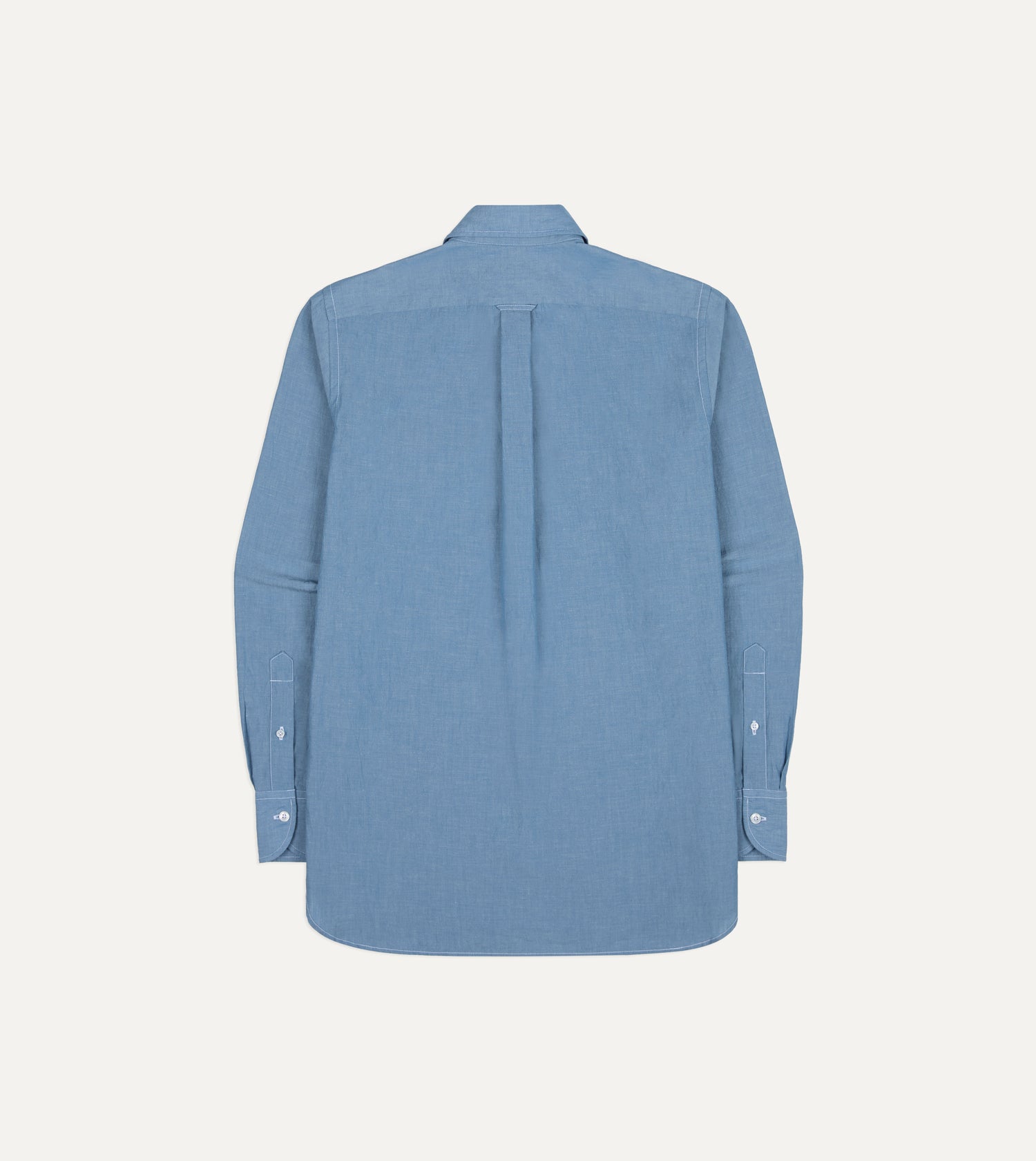 Light Indigo Cotton-Linen Popover Work Shirt