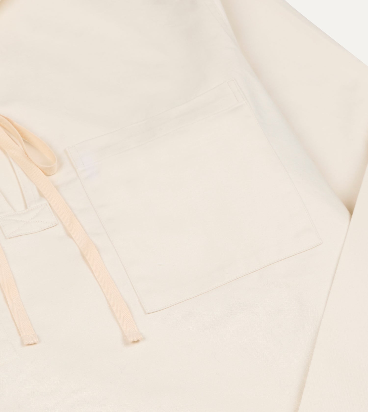 Ecru Cotton Tie Front Smock
