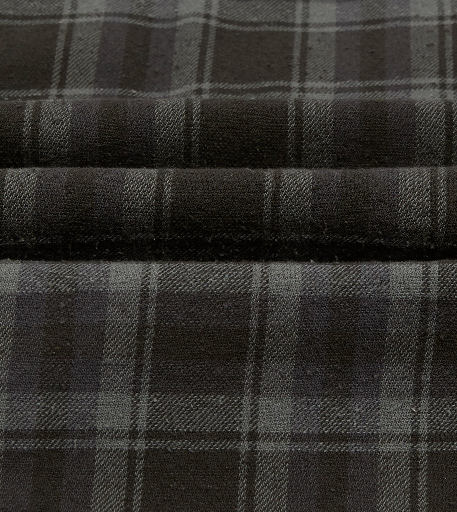 Grey Check Cotton-Silk Two-Pocket Long Point Collar Work Shirt