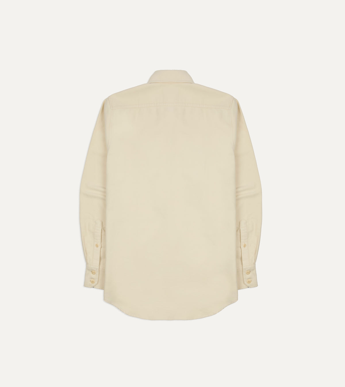 Ecru Moleskin Two-Pocket Long Point Collar Work Shirt