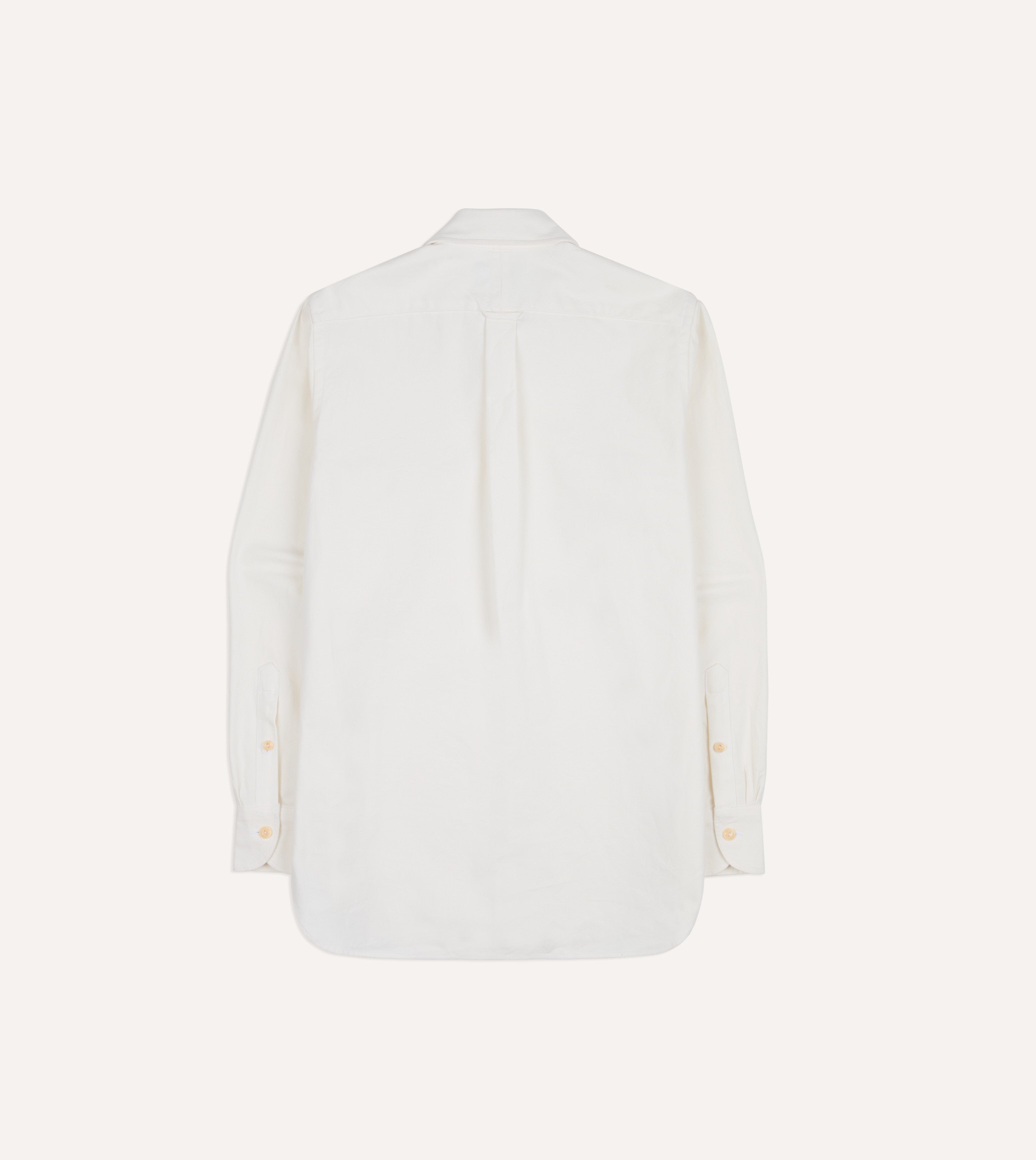 White Selvedge Denim Long Point Collar Work Shirt