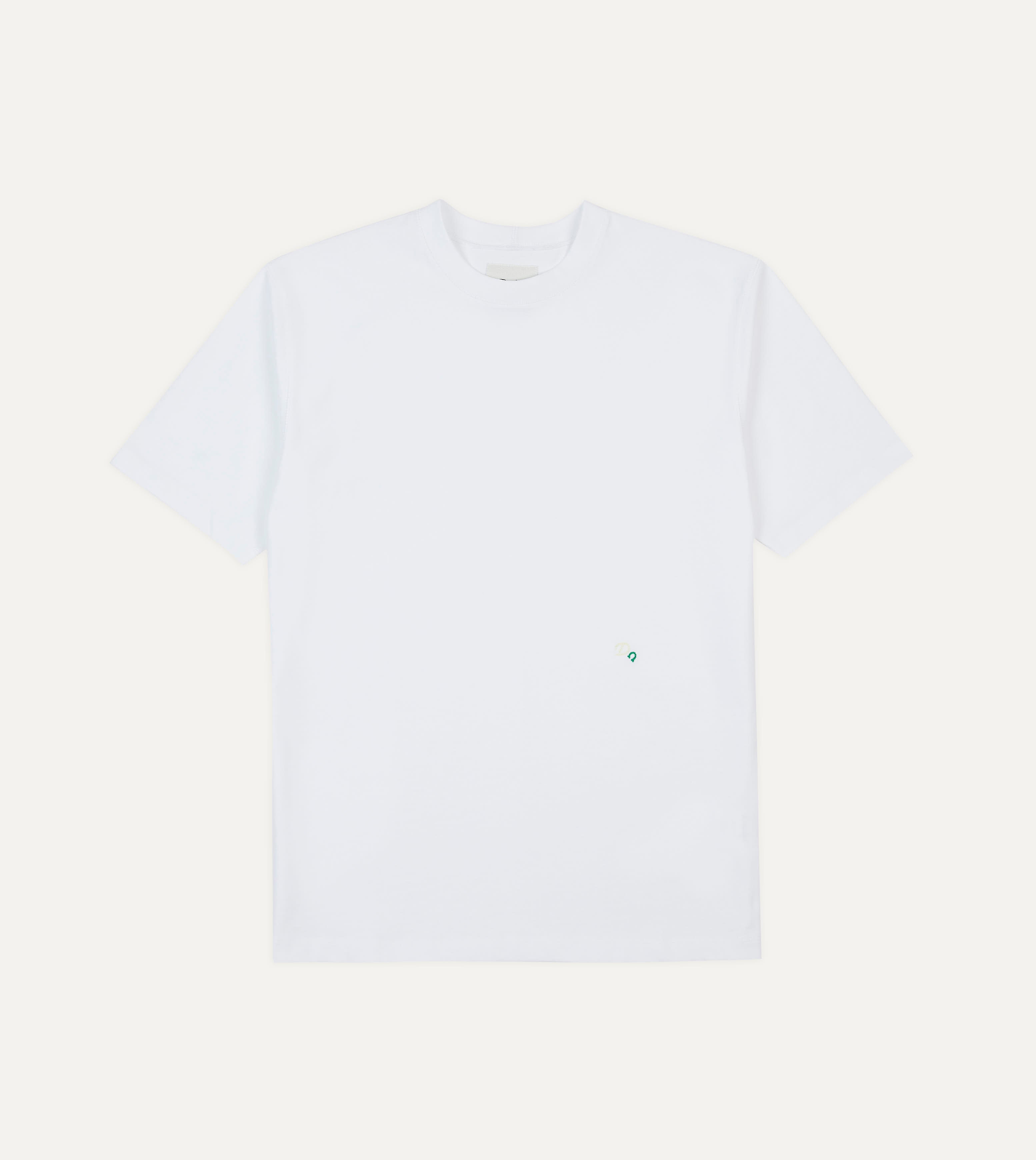 White Horseshoe Embroidered Crew Neck Hiking T-Shirt