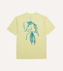 Yellow Horse Print Short-Sleeve Hiking T-Shirt
