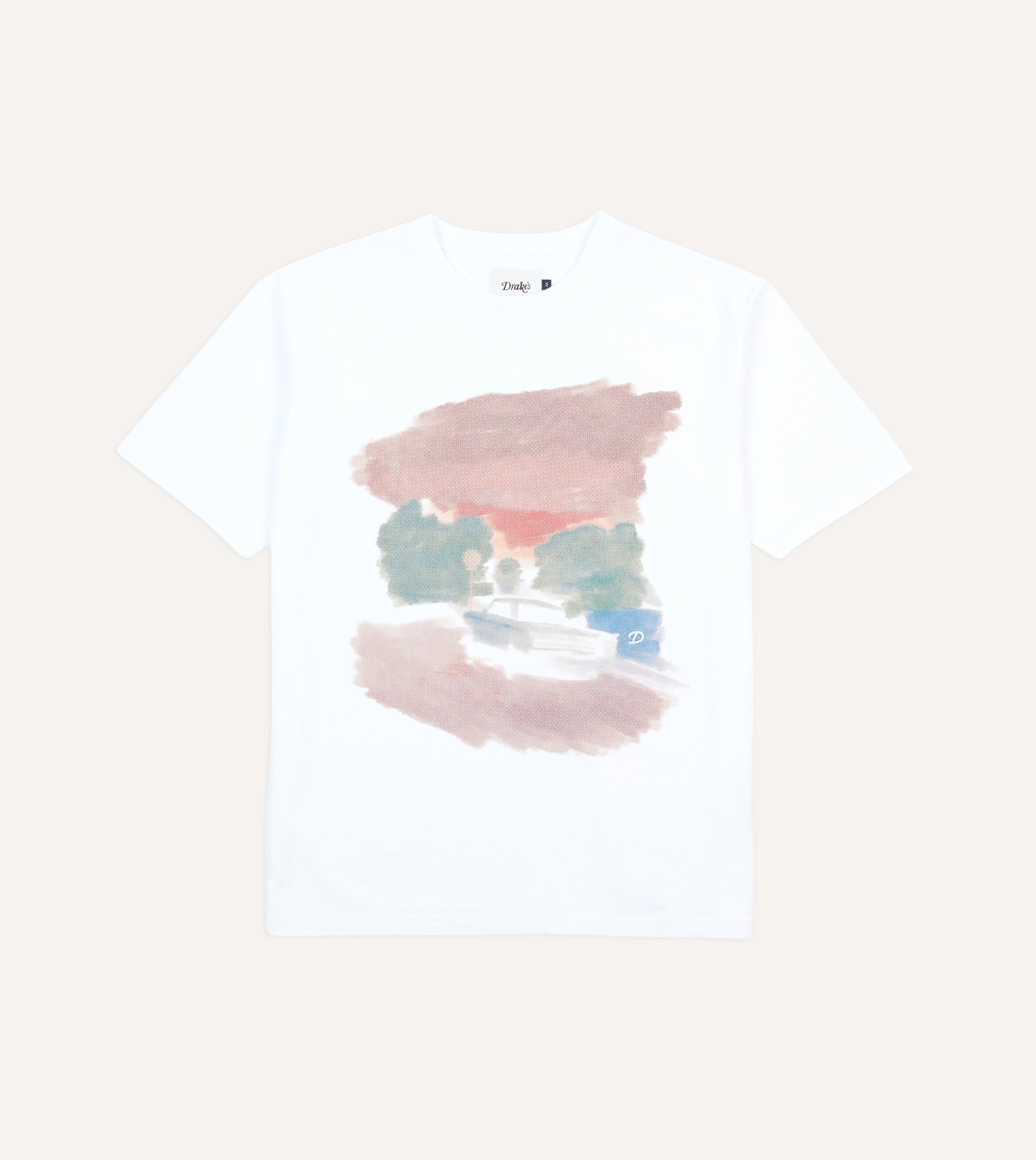 White Street Print Short-Sleeve Hiking T-Shirt
