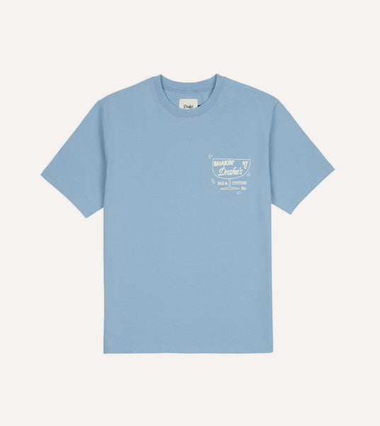 Blue 'Shuck' Print Short-Sleeve Hiking T-Shirt – Drakes US