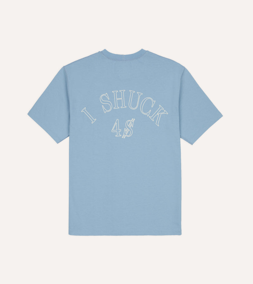 Blue ‘Shuck’ Print Short-Sleeve Hiking T-Shirt