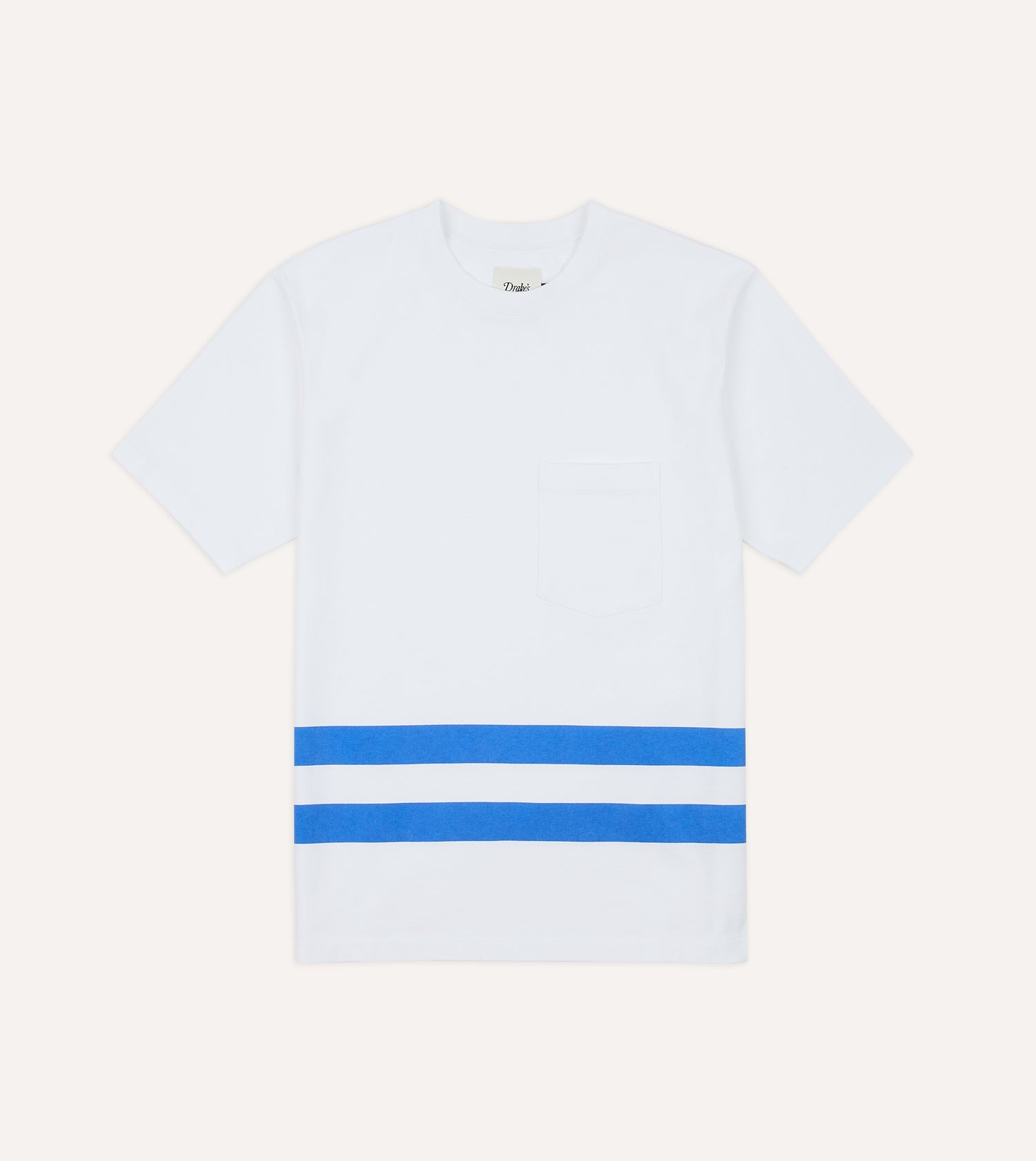 White Printed Stripe Hiking T-Shirt