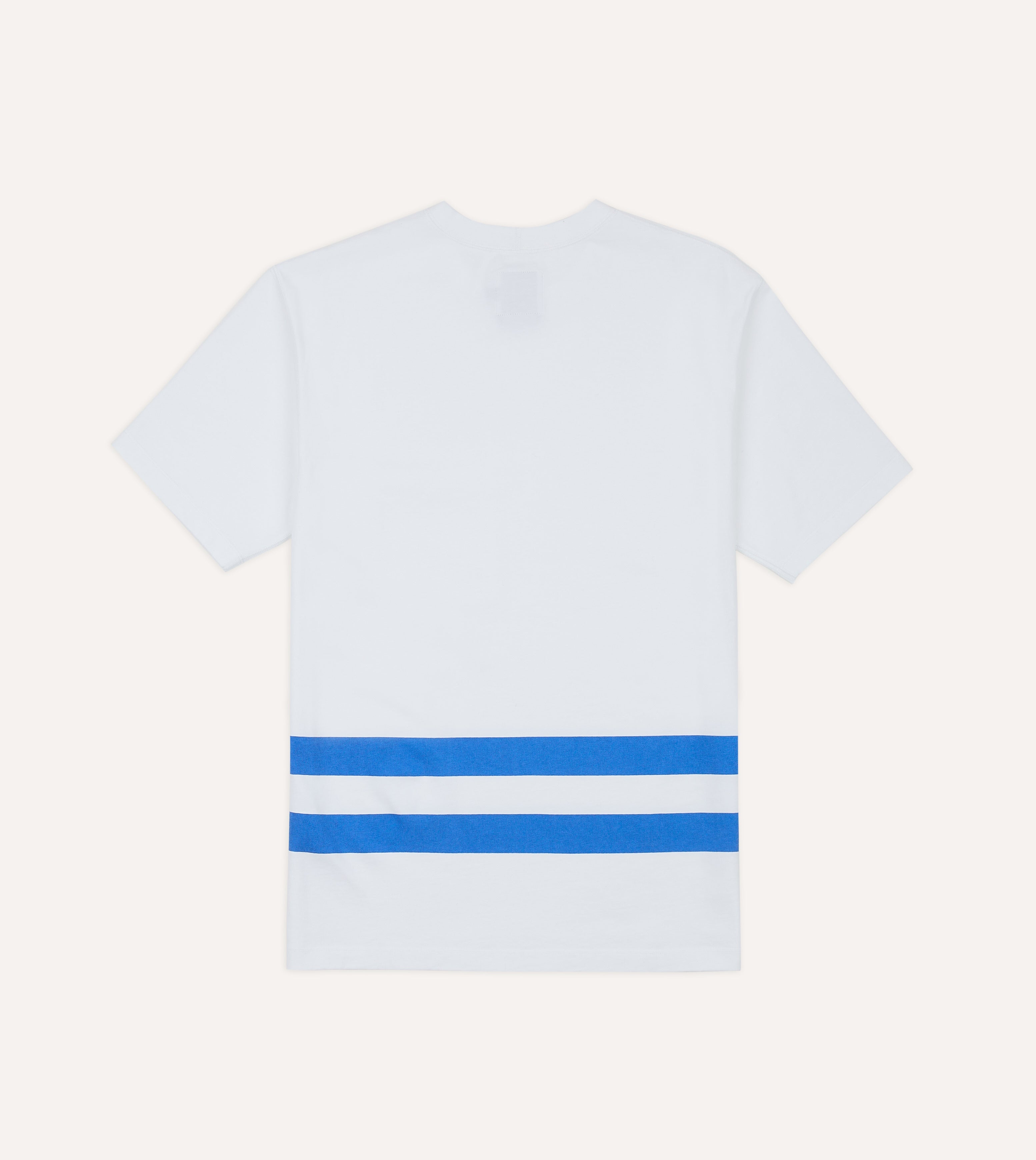 White Printed Stripe Hiking T-Shirt