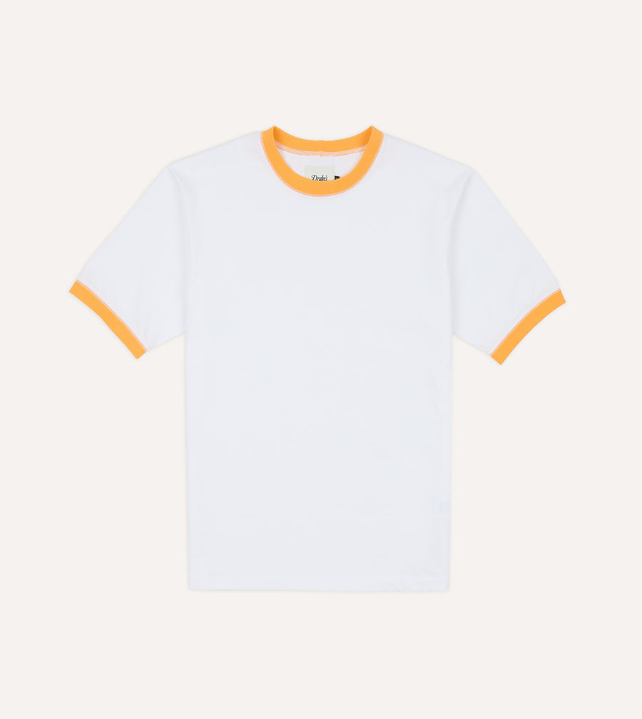 White and Yellow Tipped Ringer T-Shirt