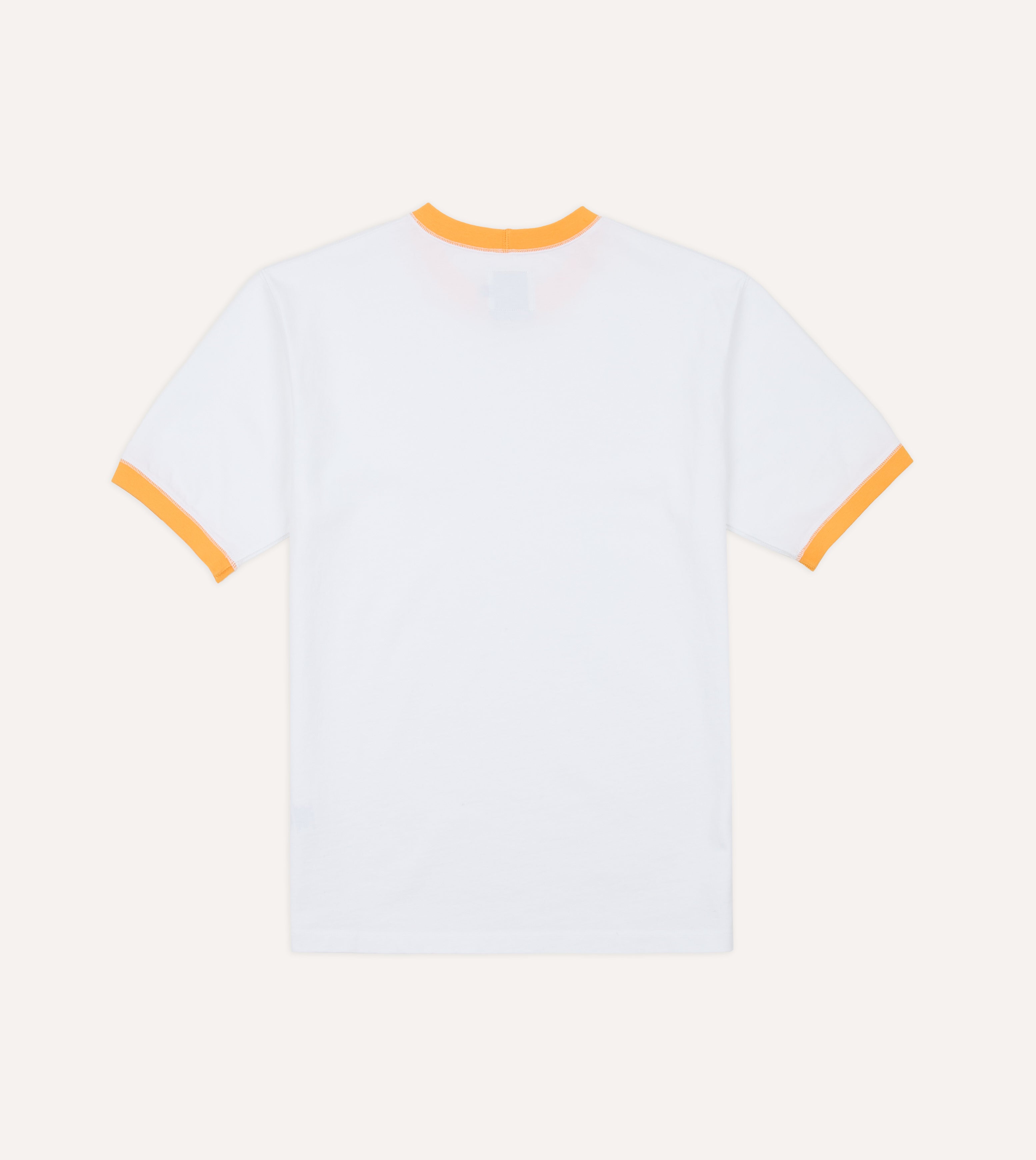 White and Yellow Tipped Ringer T-Shirt