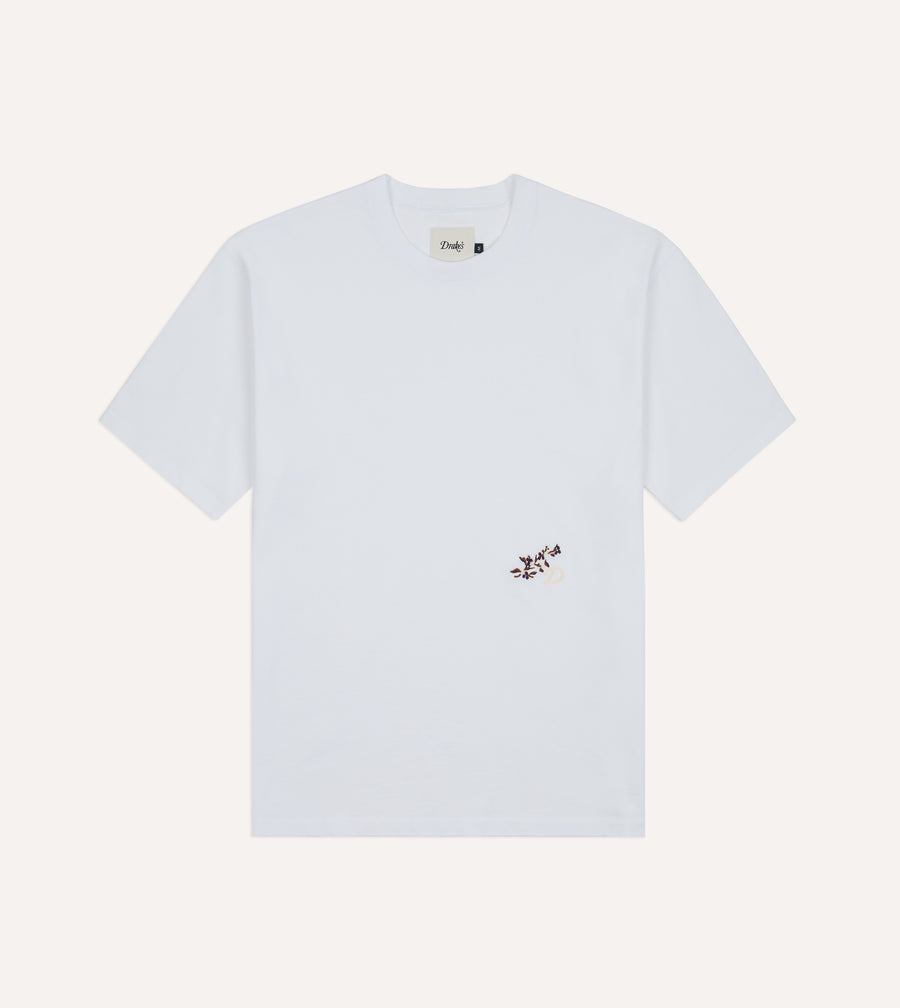 White 'Blackthorn' Embroidered Short-Sleeve Hiking T-Shirt