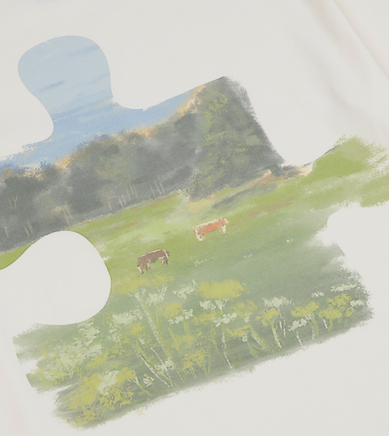 Antique White 'Puzzle' Print Short-Sleeve Hiking T-Shirt