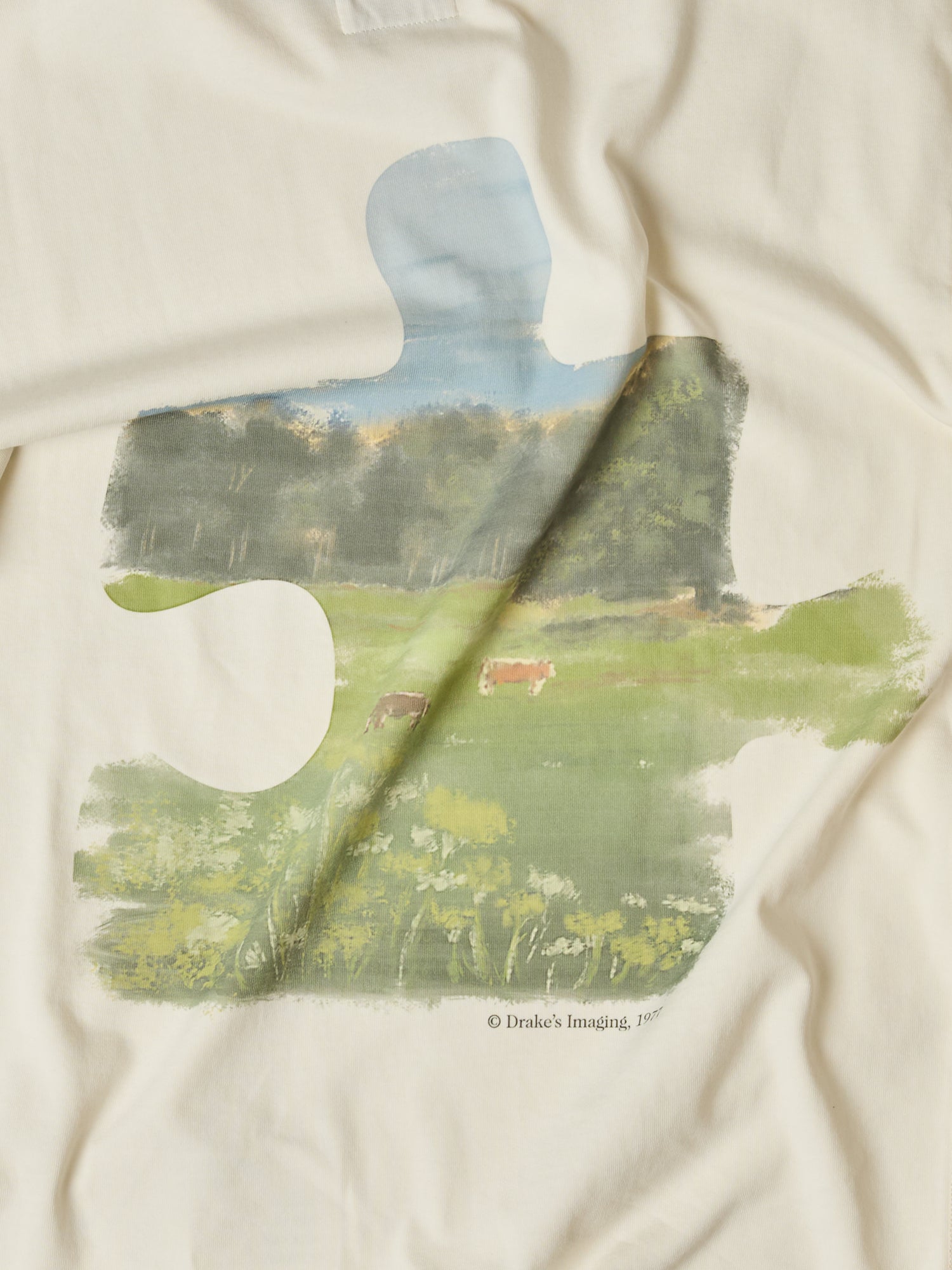 Antique White 'Puzzle' Print Short-Sleeve Hiking T-Shirt