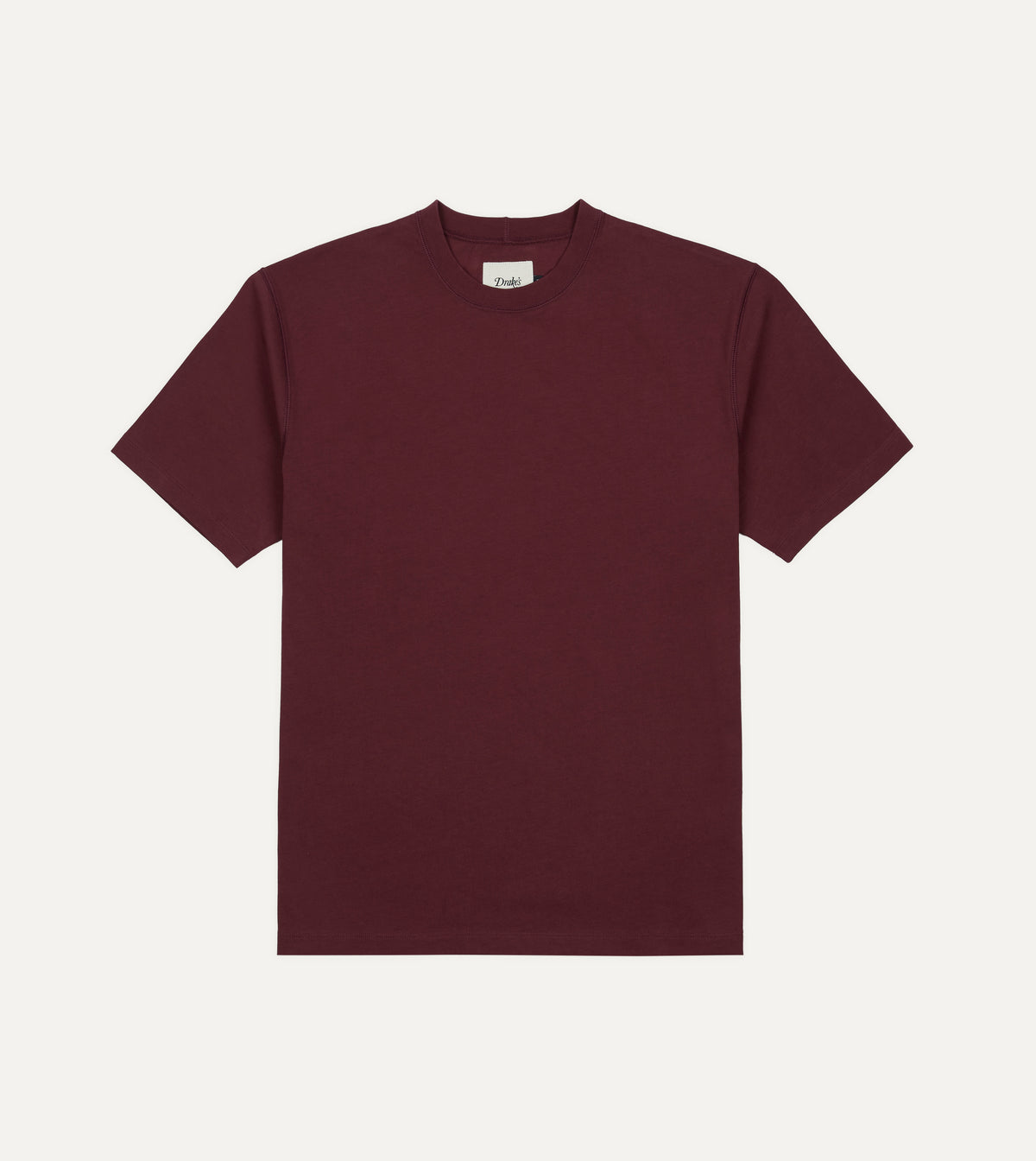 Burgundy 'O'Clock' Print Short-Sleeve Hiking T-Shirt