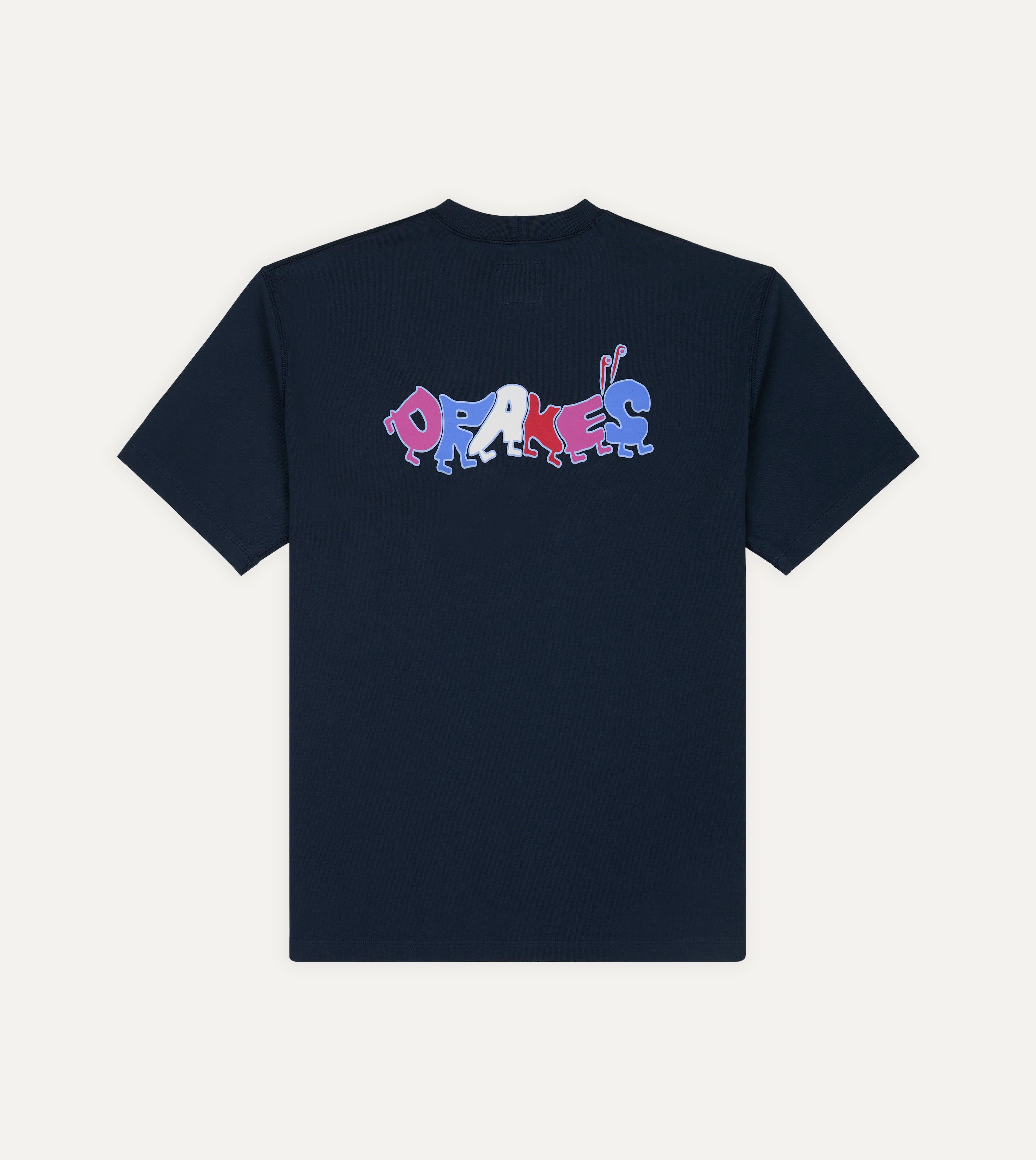 Navy 'Caterpillar' Print Short-Sleeve Hiking T-Shirt