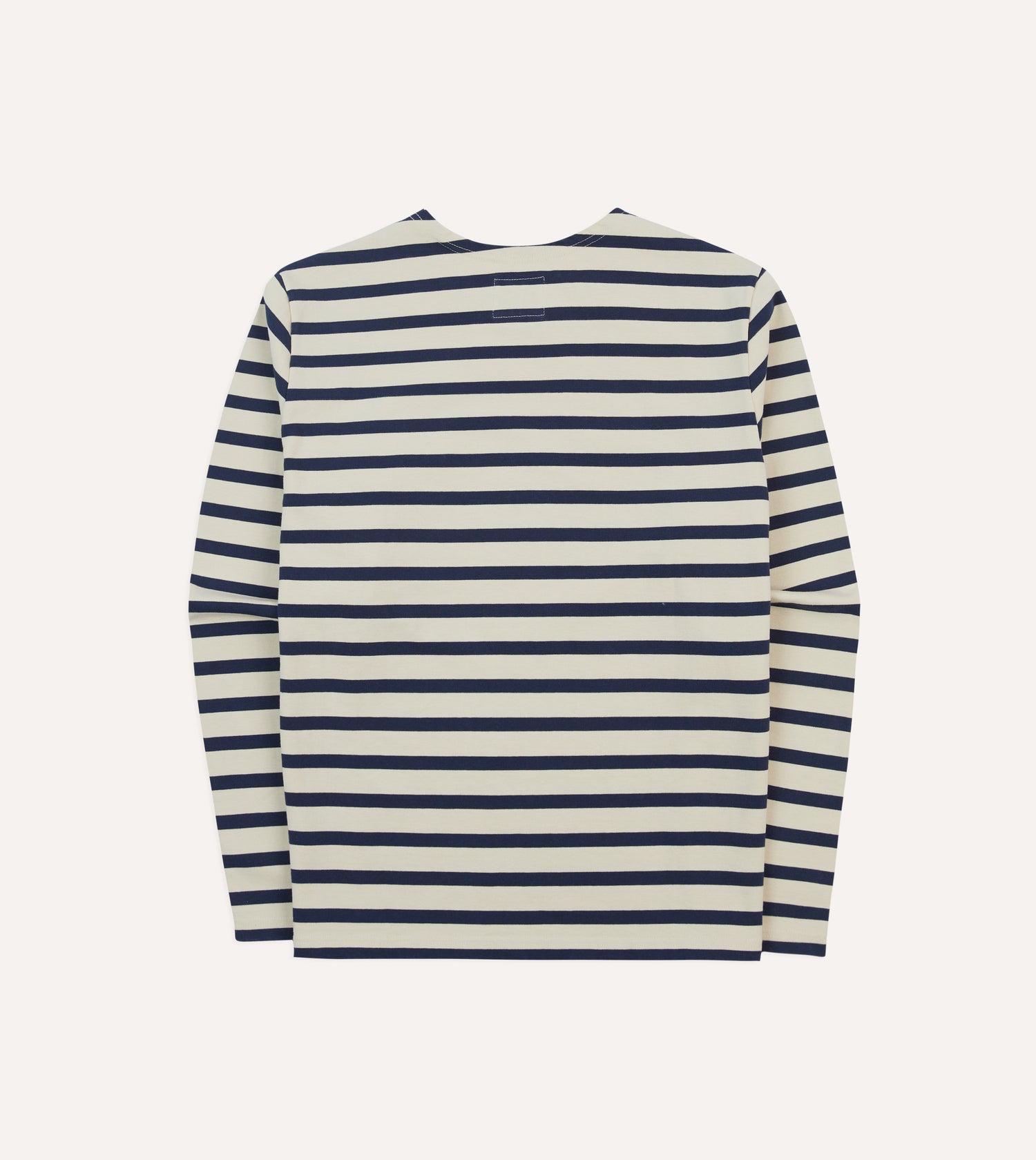 Ecru and Navy Breton Long Sleeve T-Shirt