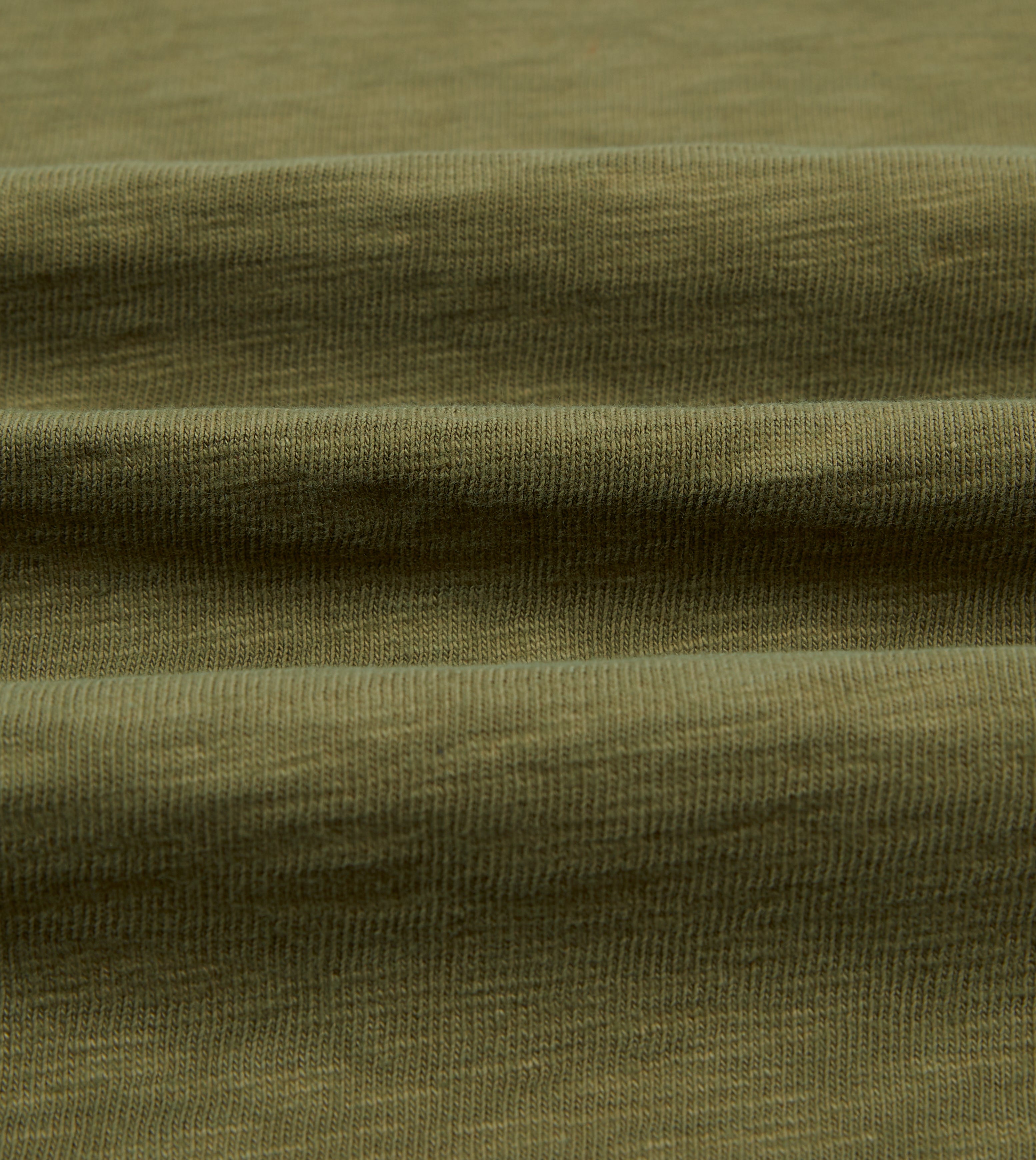 Khaki Cotton Long-Sleeve Roll Neck Hiking T-Shirt