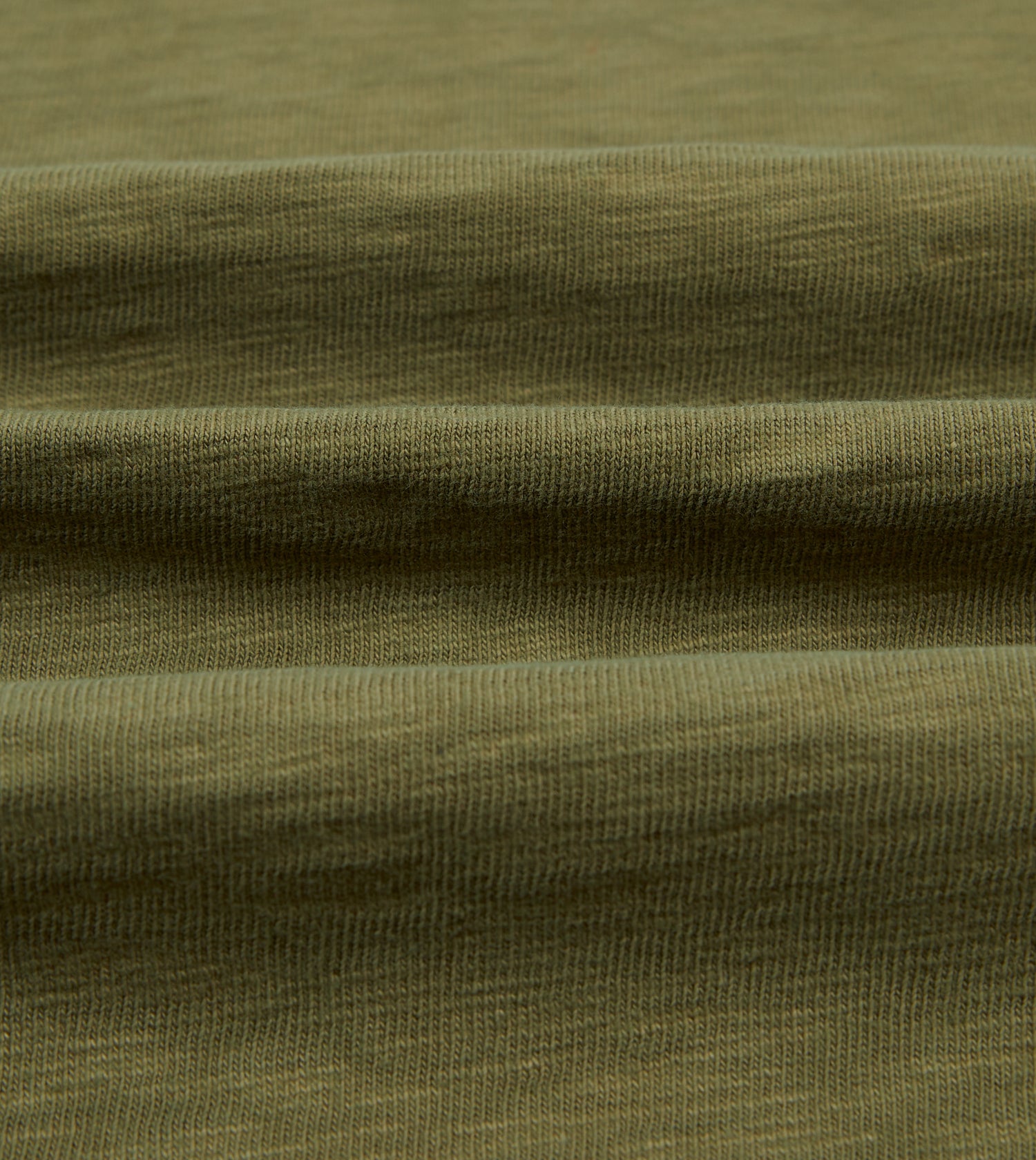 Khaki Cotton Long-Sleeve Roll Neck Hiking T-Shirt