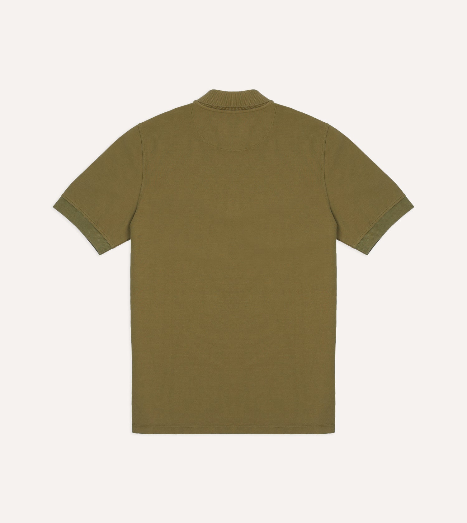 Khaki Piqué Cotton Polo Shirt