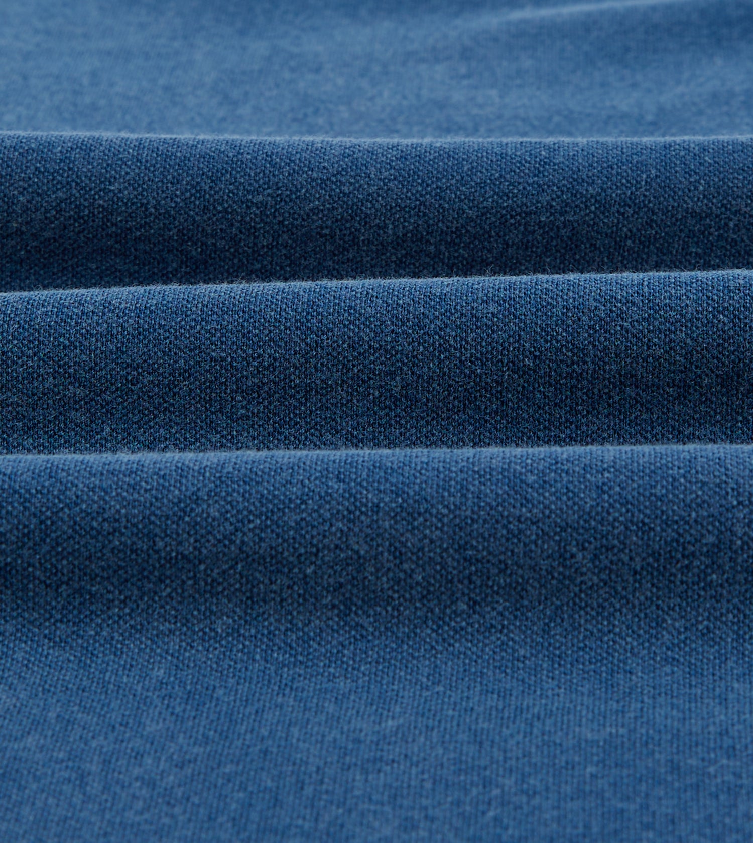 Washed Indigo Piqué Cotton Polo Shirt