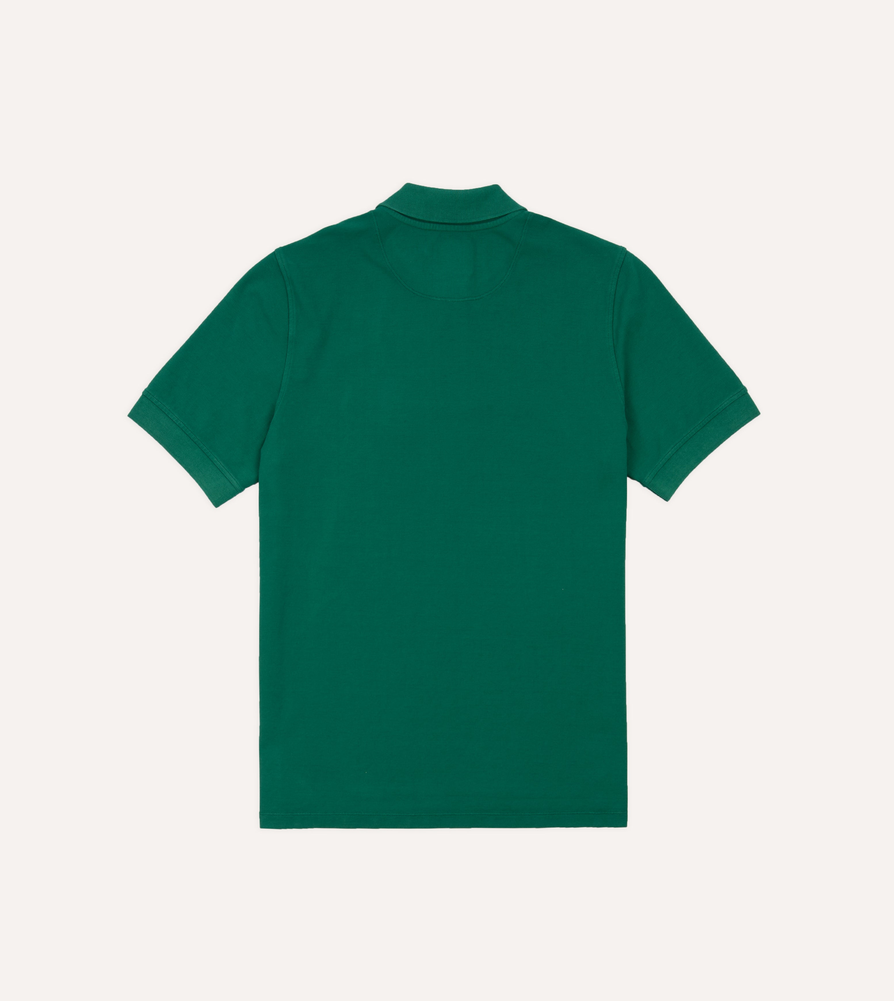 Green Piqué Cotton Polo Shirt
