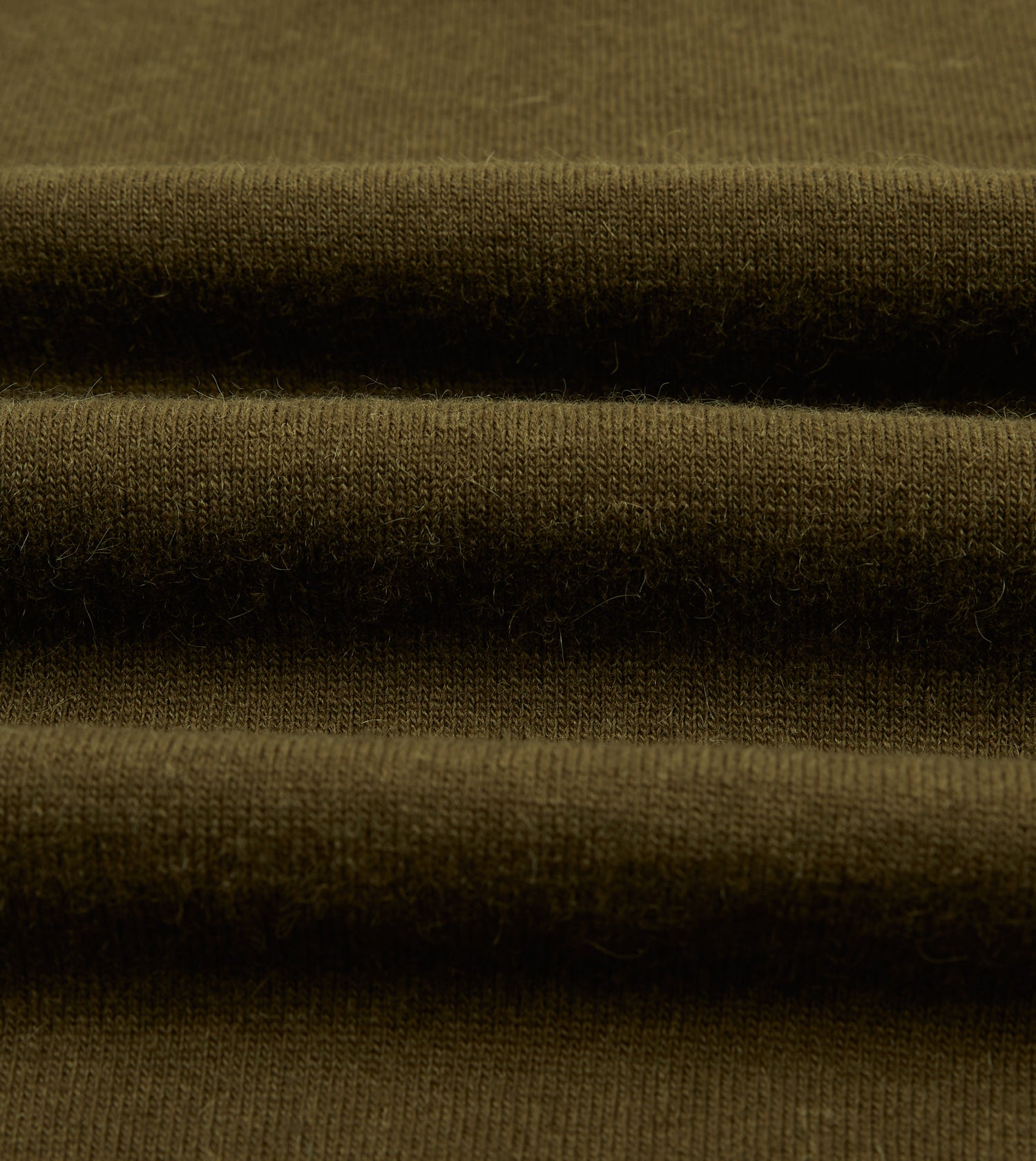 Olive Alpaca Wool Knitted Polo