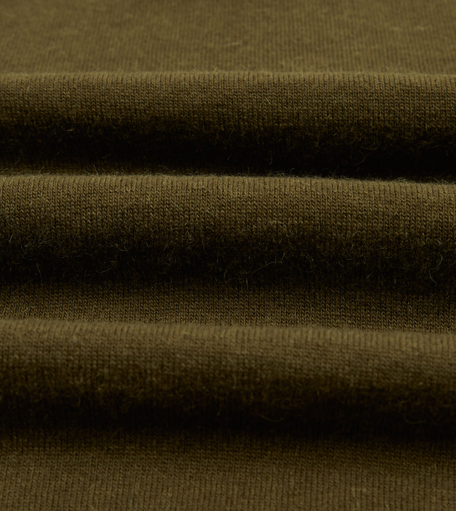 Olive Alpaca Wool Knitted Polo