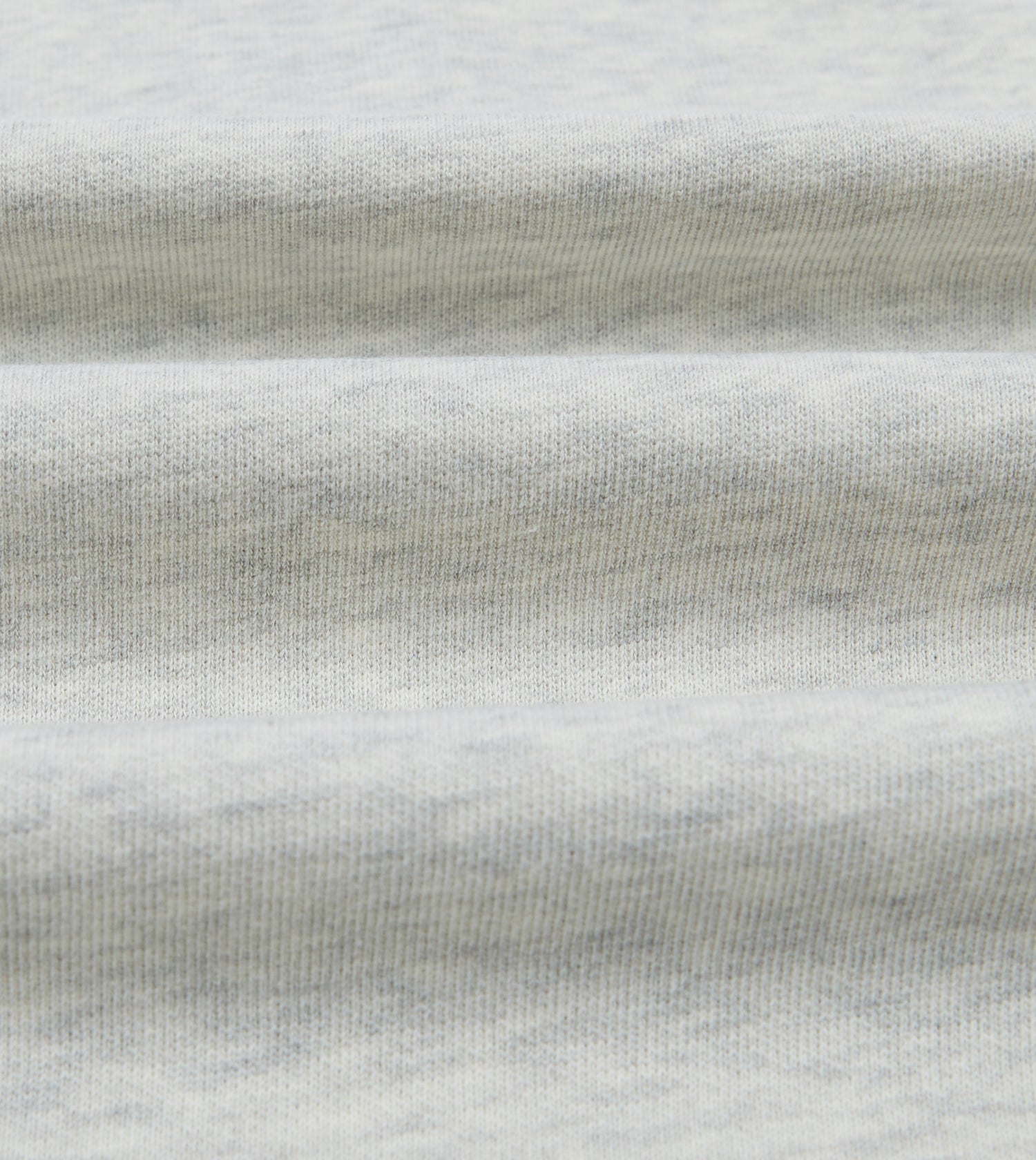 Grey Melange Jersey Cotton Long-Sleeve Polo Shirt