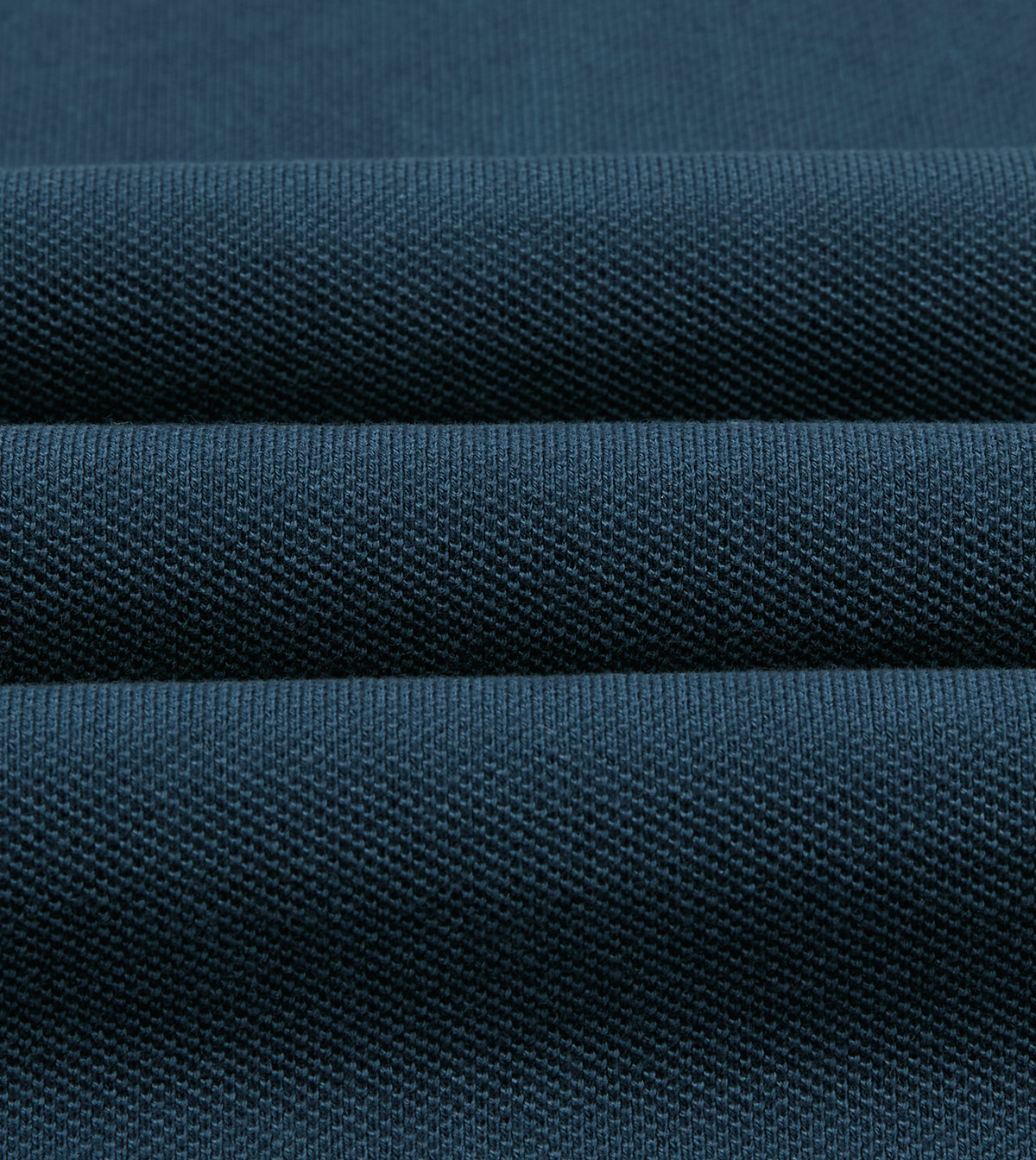 Indigo Dyed Cotton Jersey Long-Sleeve Polo Shirt