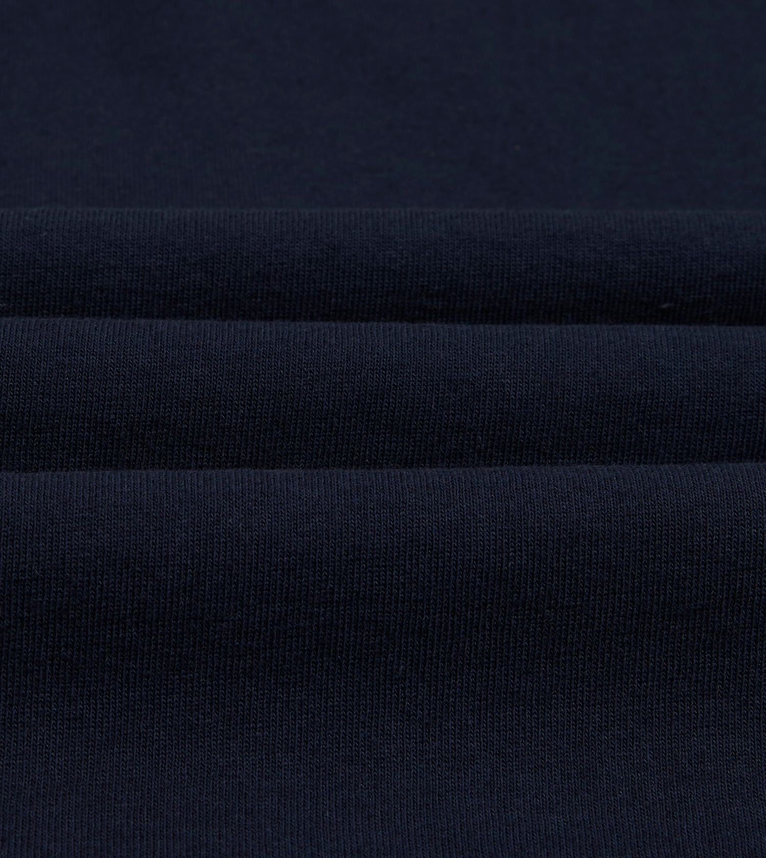 Navy Cotton Jersey Long-Sleeve Polo Shirt