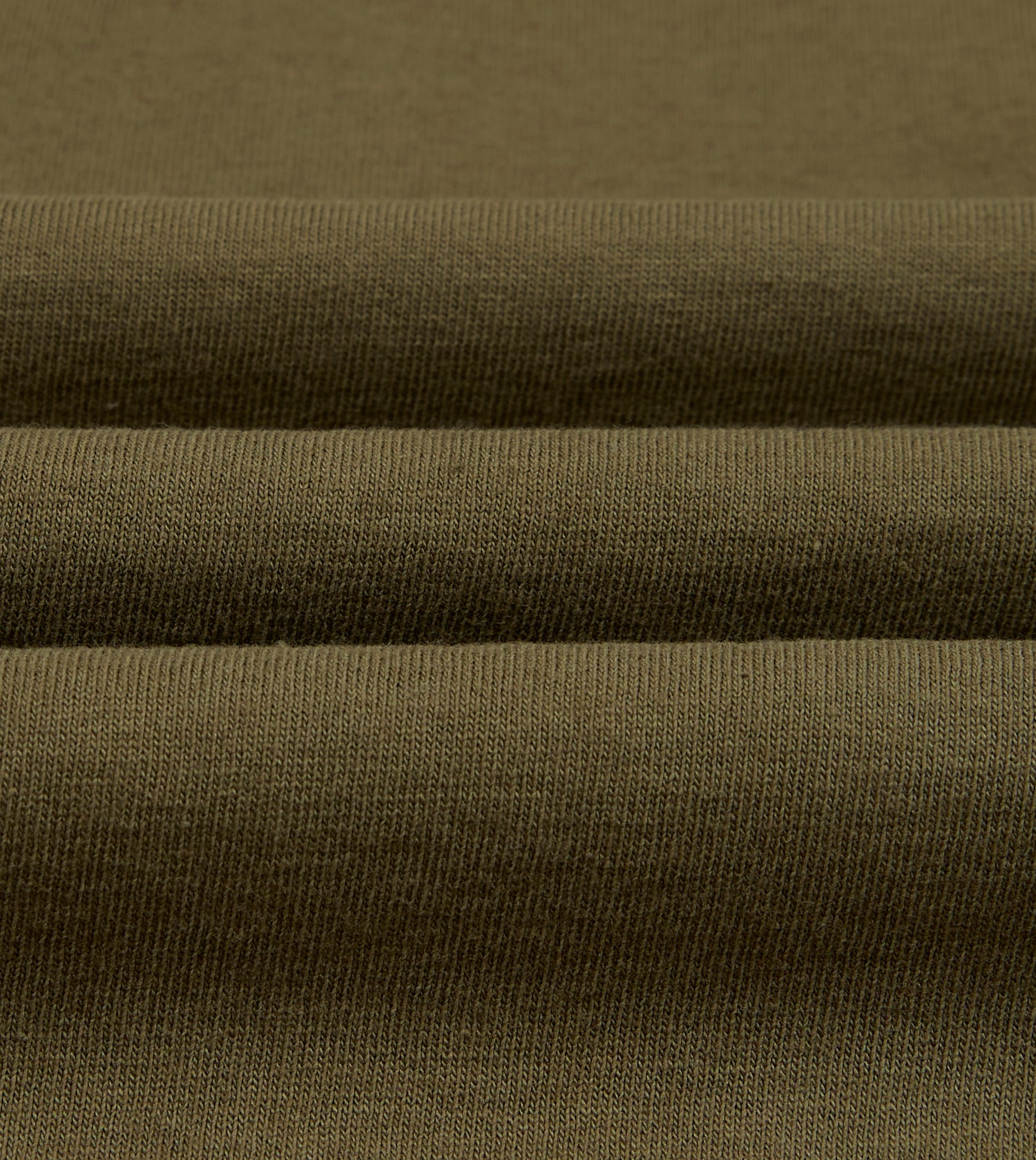 Olive Cotton Jersey Long-Sleeve Polo Shirt