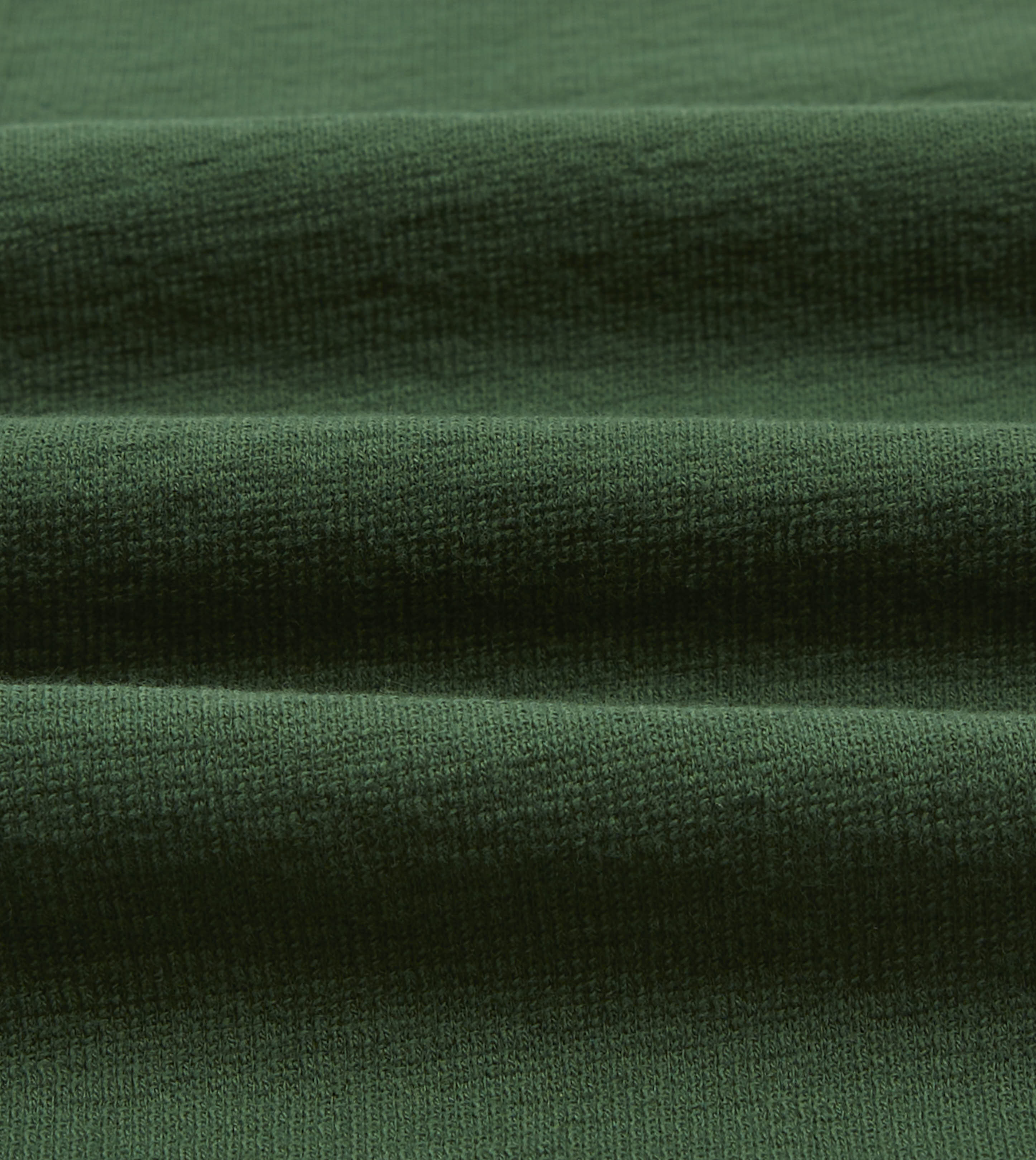 Green Cotton Long-Sleeve Mock Neck Hiking T-Shirt – Drakes US