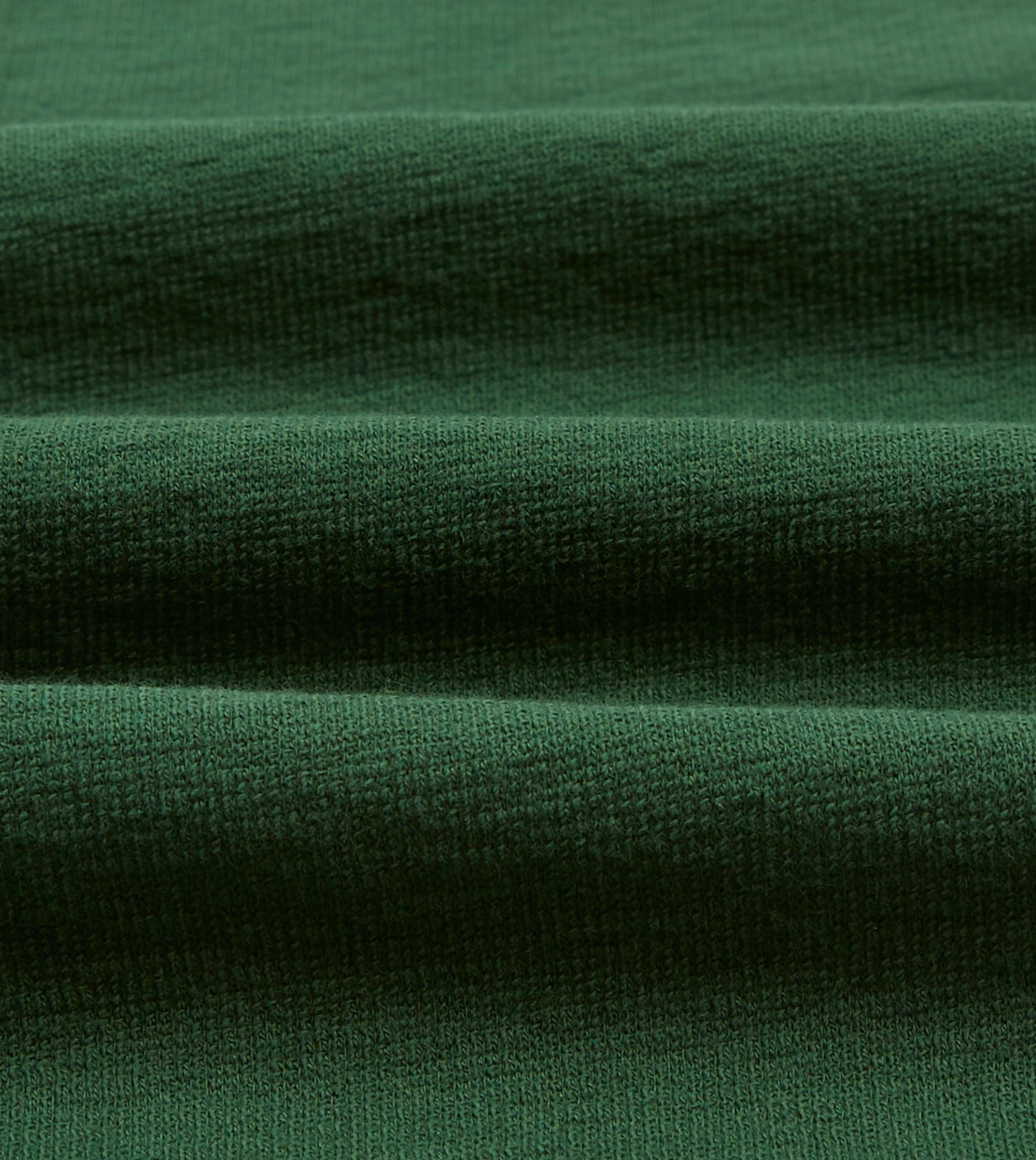 Green Cotton Long-Sleeve Mock Neck Hiking T-Shirt