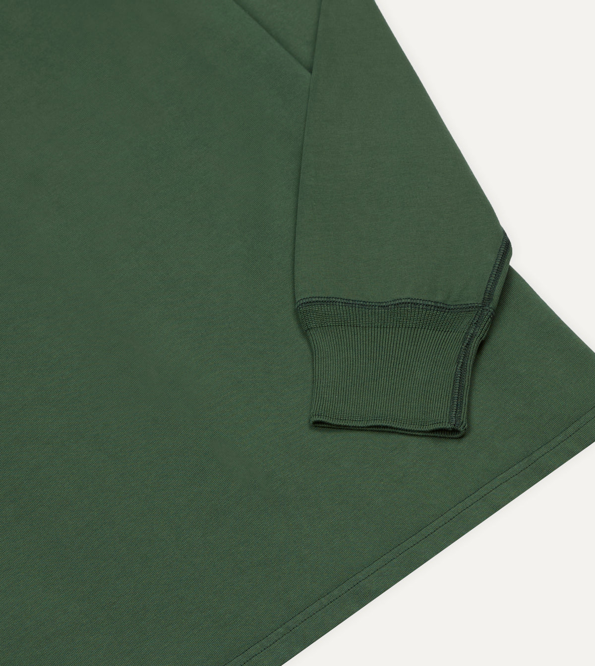 Green Cotton Long-Sleeve Hiking T-Shirt