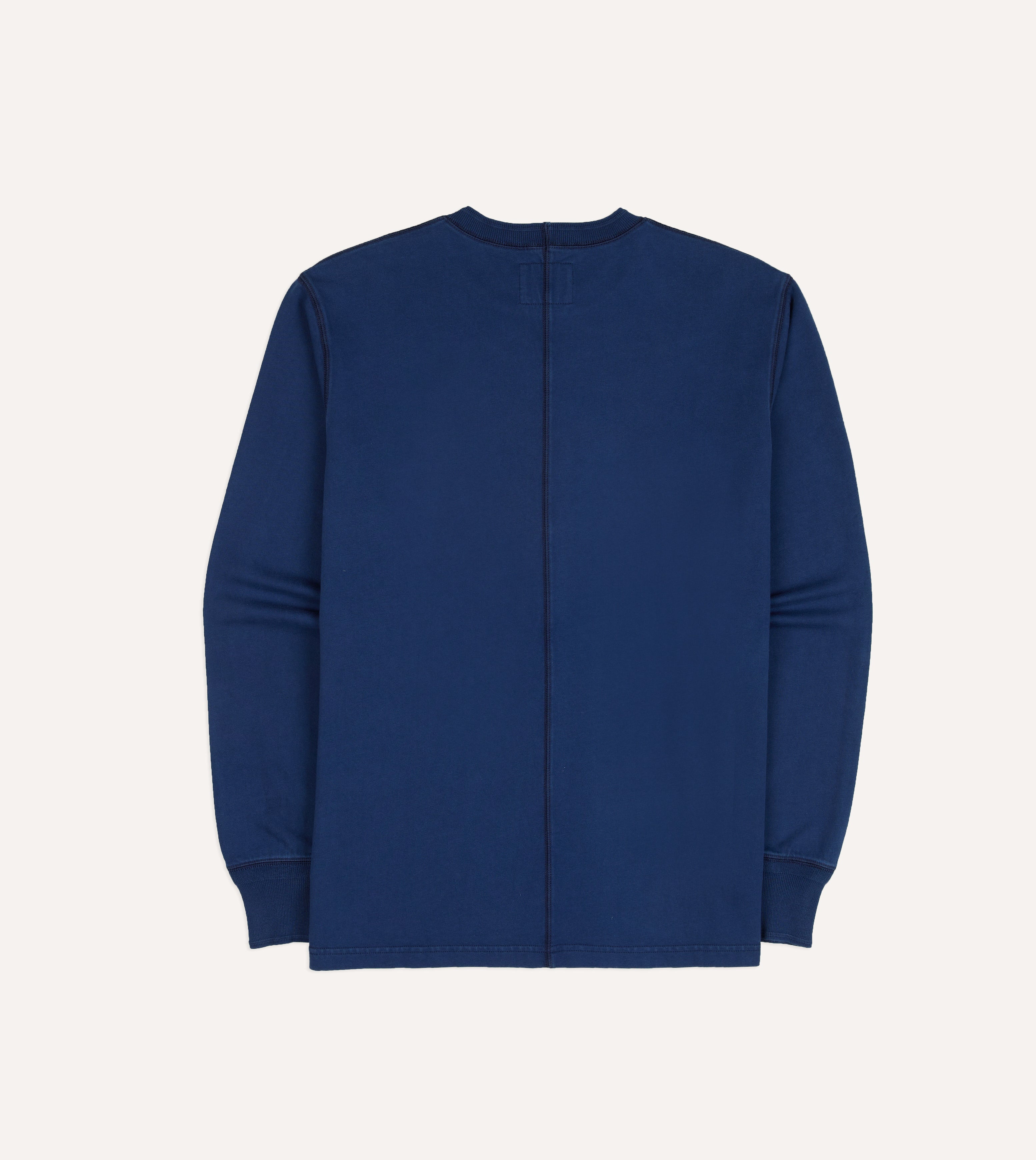Indigo Dyed Cotton Long-Sleeve Hiking T-Shirt