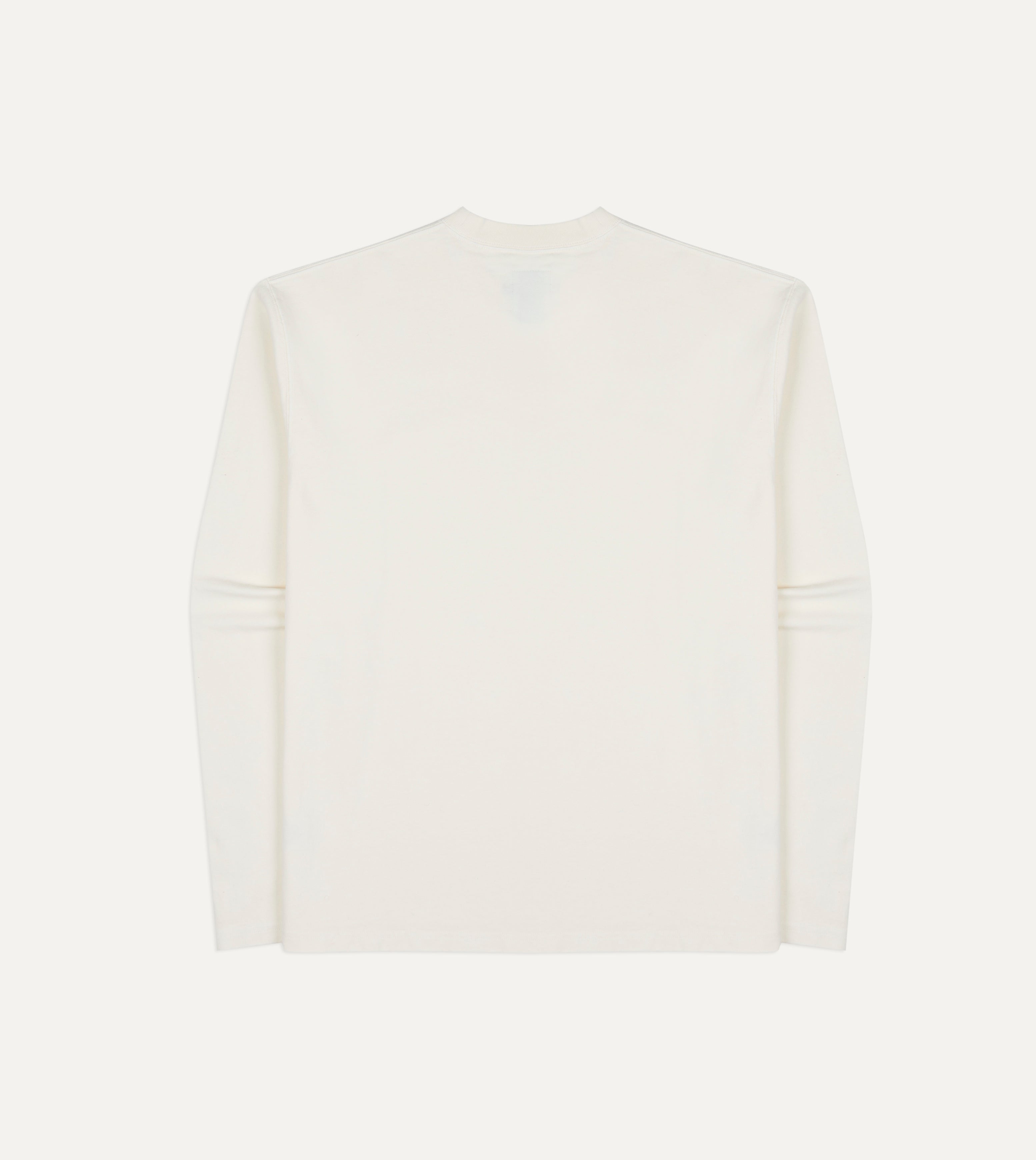 Antique White Cotton Long-Sleeve Hiking T-Shirt