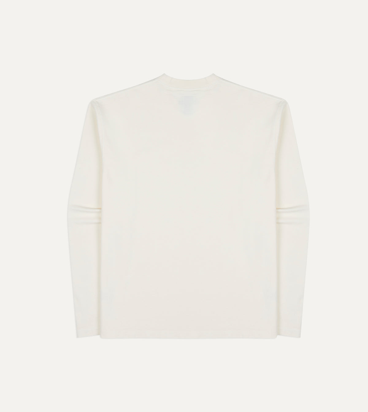 Antique White Cotton Long-Sleeve Hiking T-Shirt