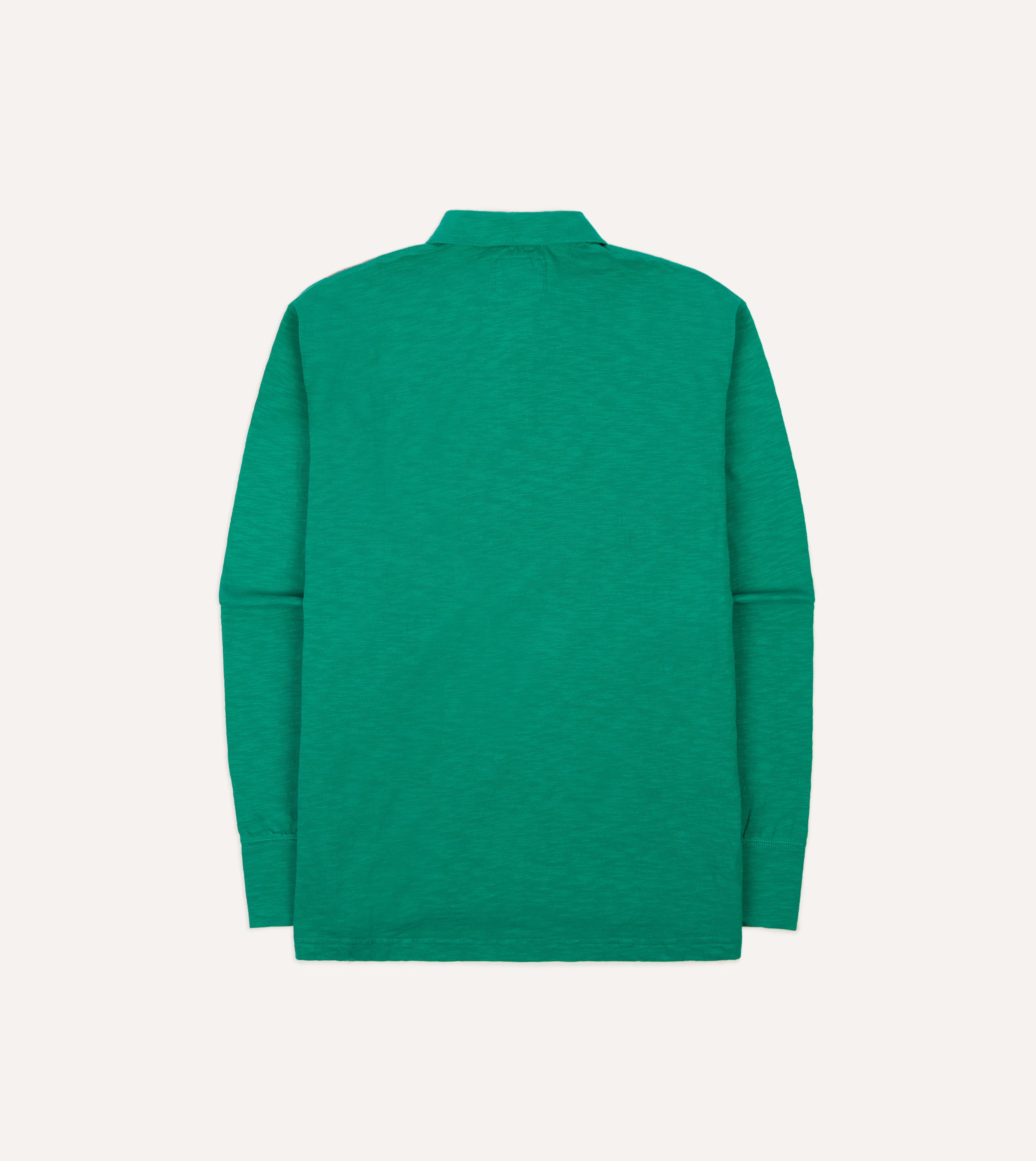 Green and Pink Chevron Flamé Cotton Rugby Shirt