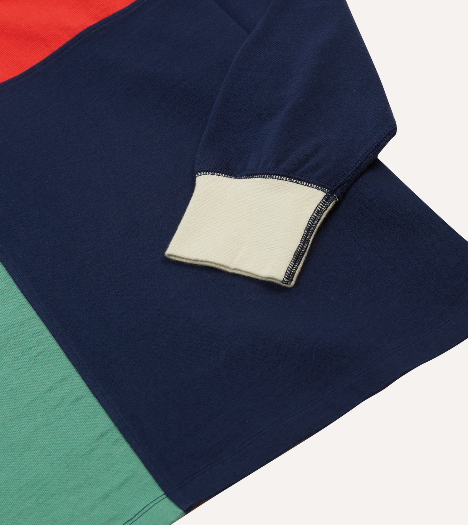 Multi Panelled Cotton Rugby Shirt