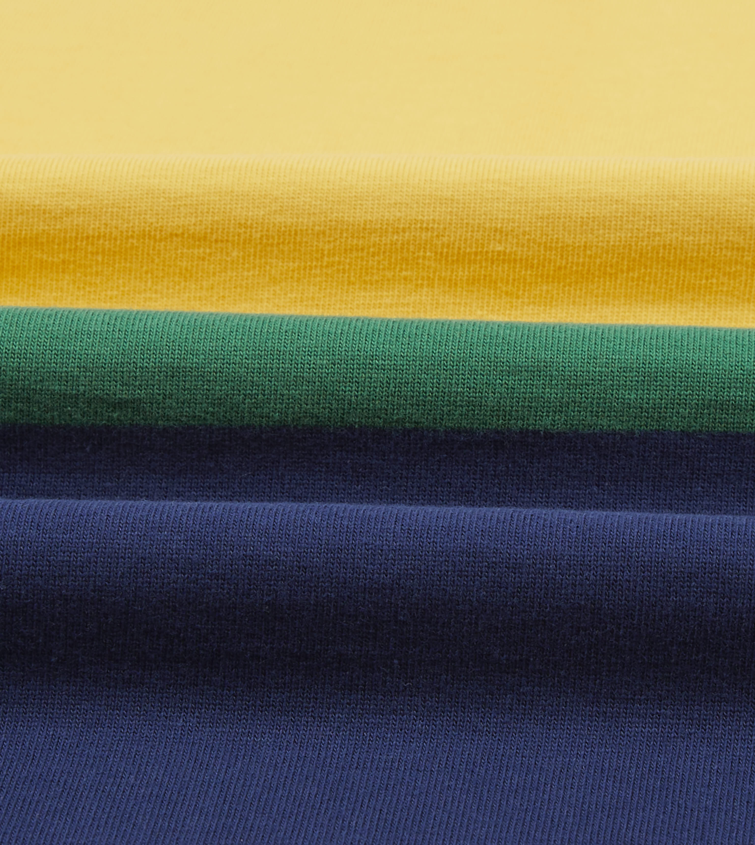 Pink, Green, Yellow and Navy Multi Stripe Cotton Rugby Shirt