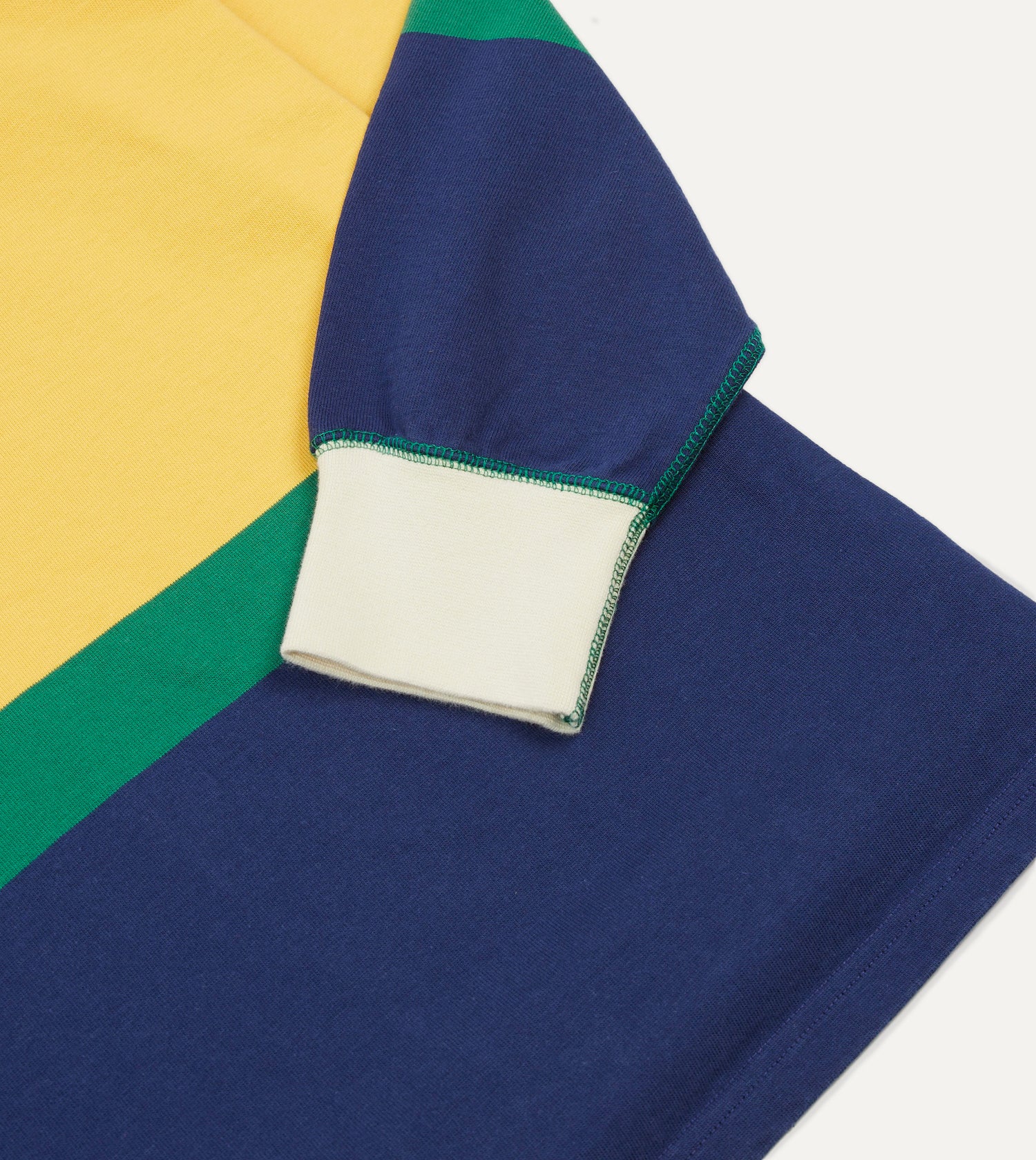 Pink, Green, Yellow and Navy Multi Stripe Cotton Rugby Shirt