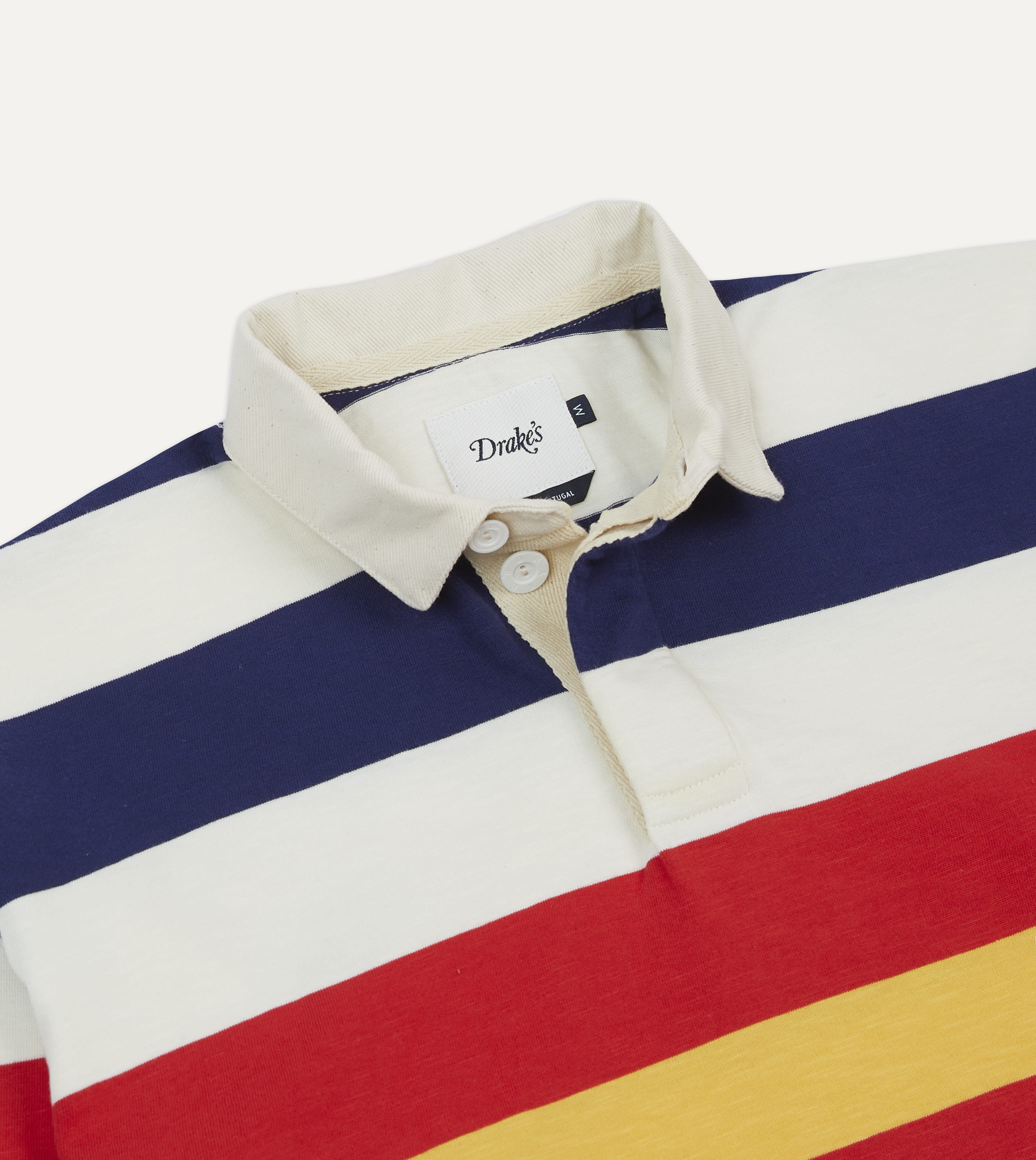 Multi Stripe Flamé Cotton Rugby Shirt – Drakes US