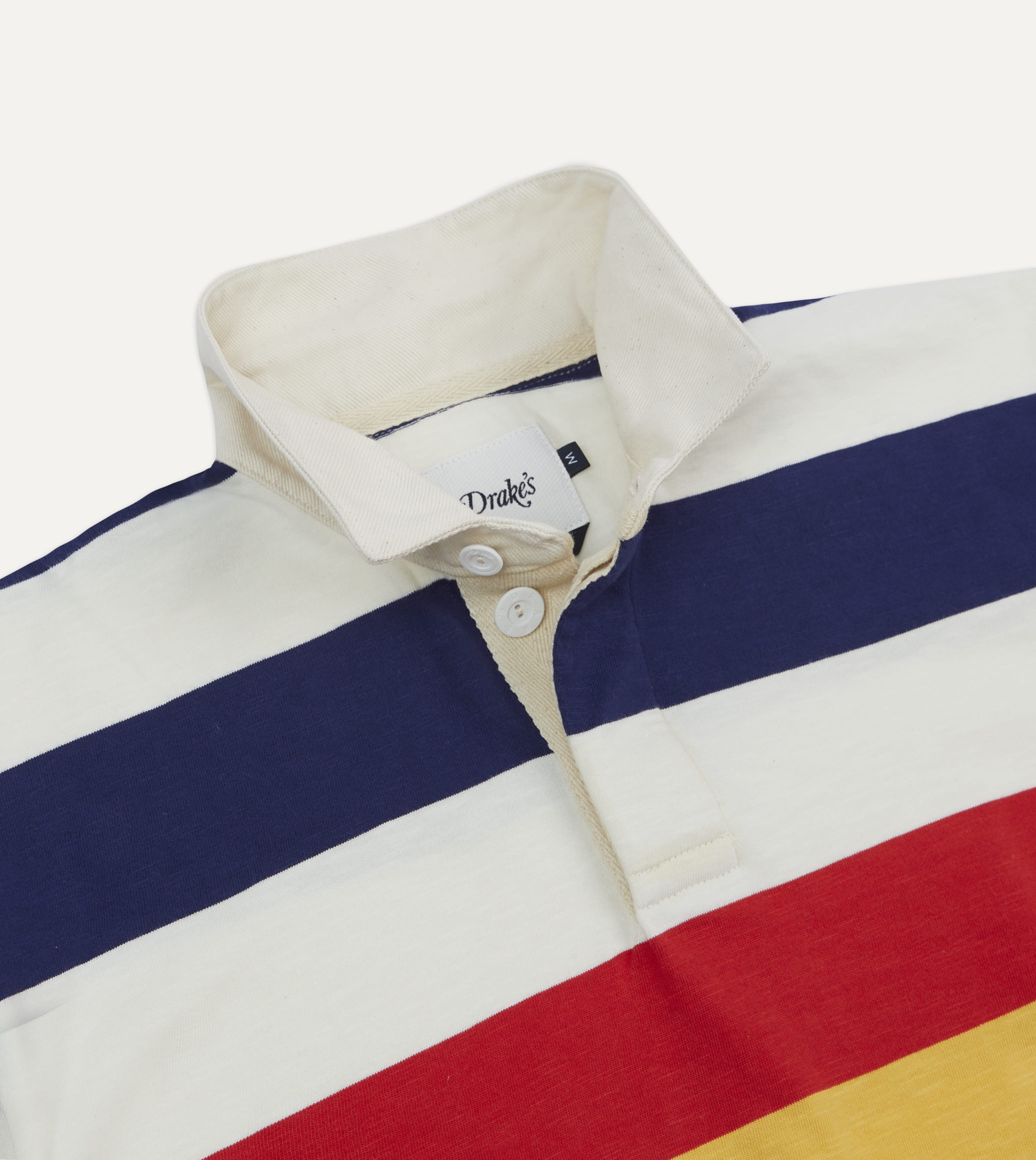 Multi Stripe Flamé Cotton Rugby Shirt – Drakes US