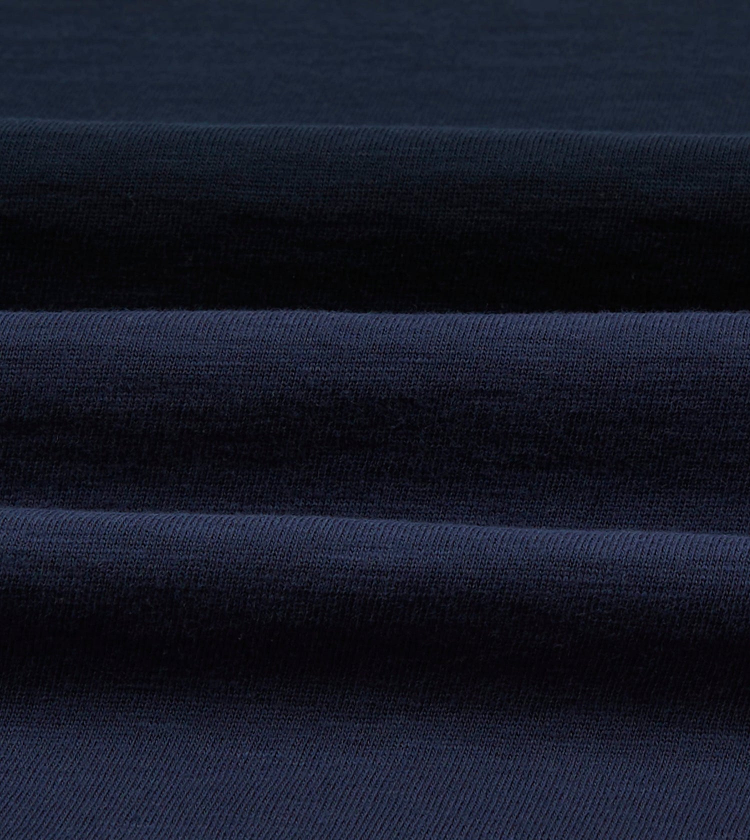 Navy and Ecru Stripe Mock Collar Long-Sleeve Jersey