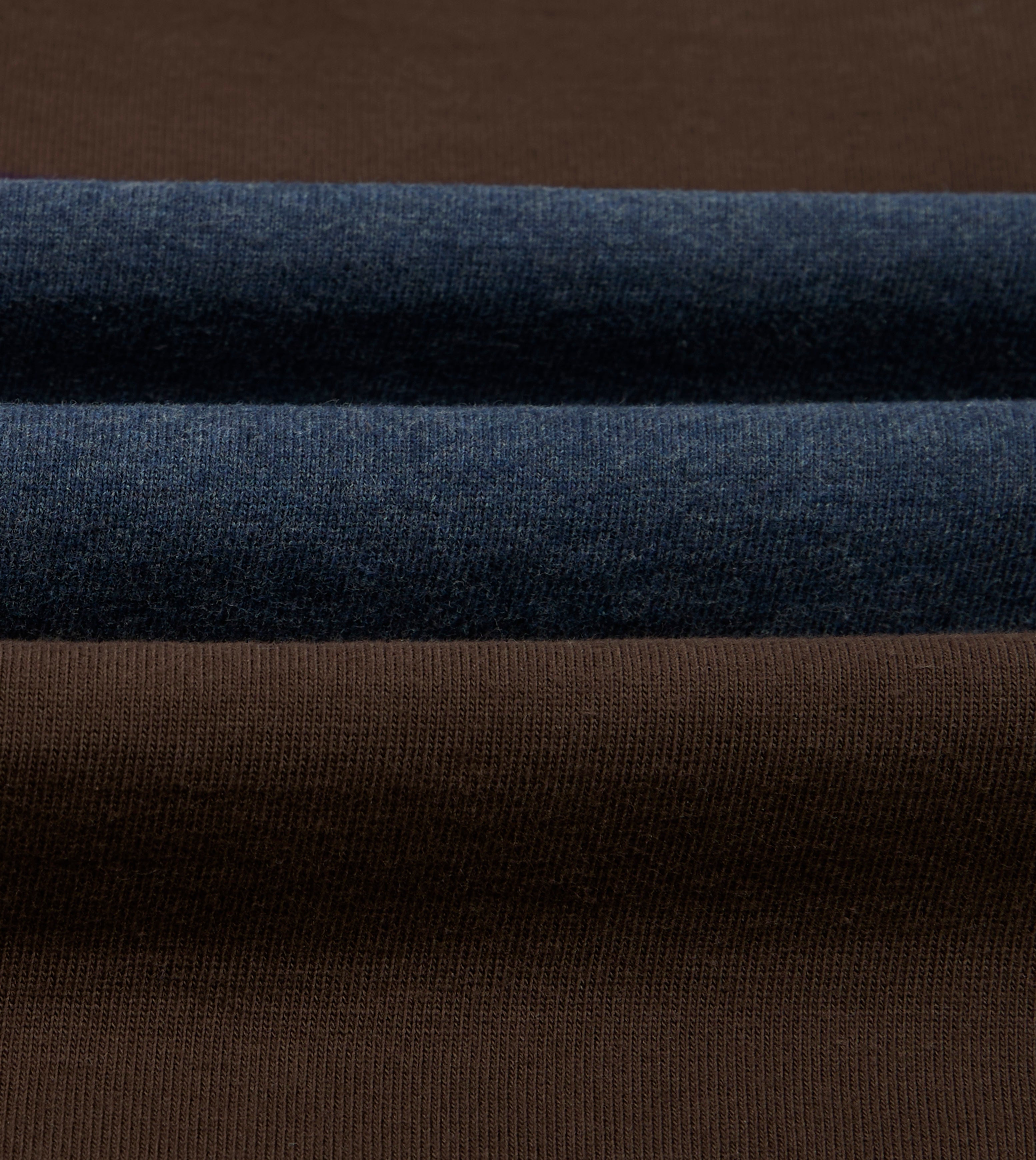 Drake's by A. Levine Brown and Blue Centre Stripe Cotton Rugby Shirt