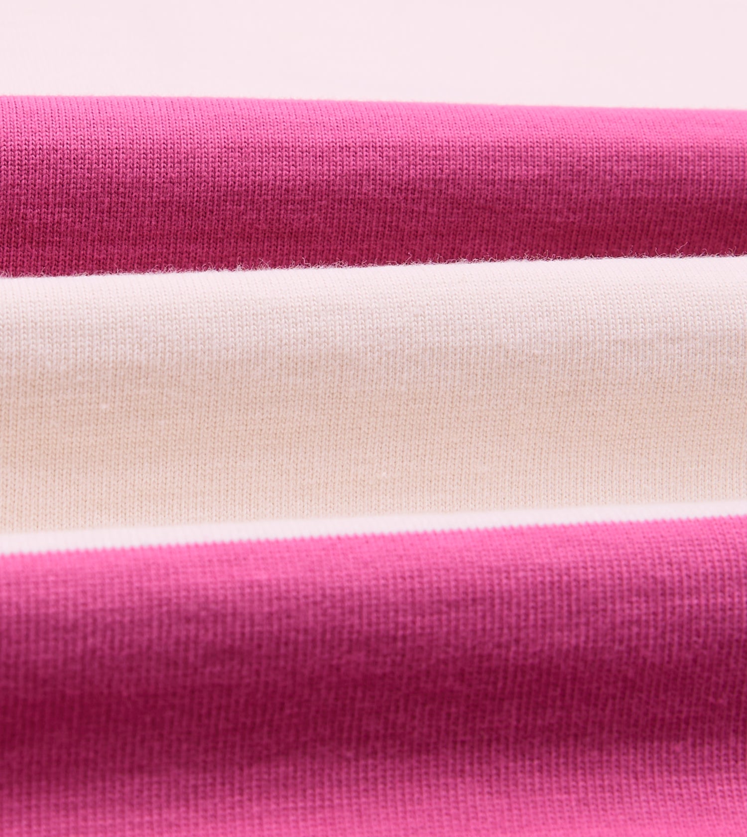 Pink and White Stripe Cotton Mandarin Collar Rugby Shirt