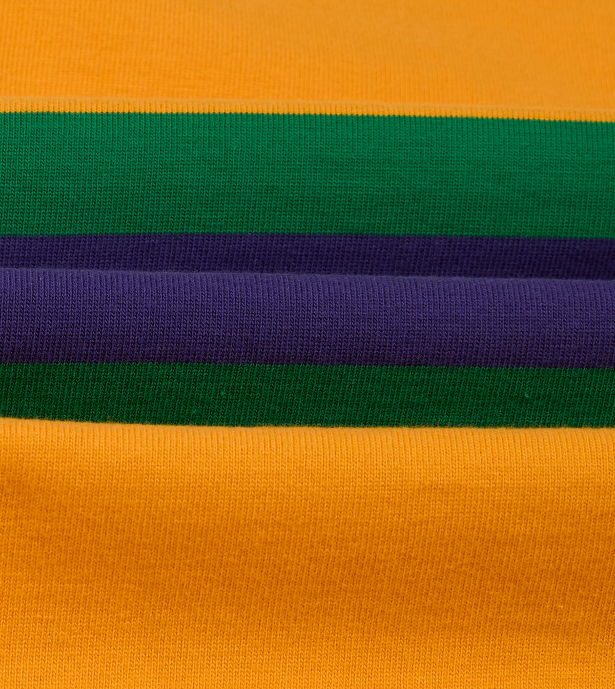 Yellow, Purple and Green Multi Stripe Cotton Rugby Shirt