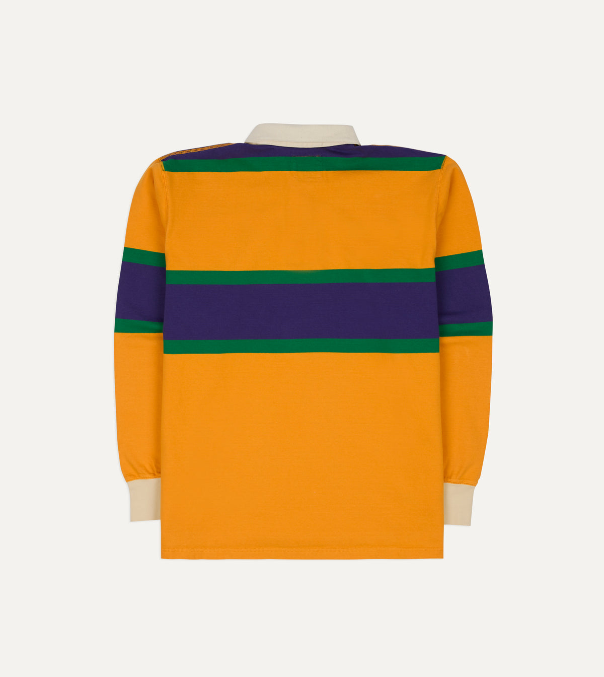 Yellow, Purple and Green Multi Stripe Cotton Rugby Shirt