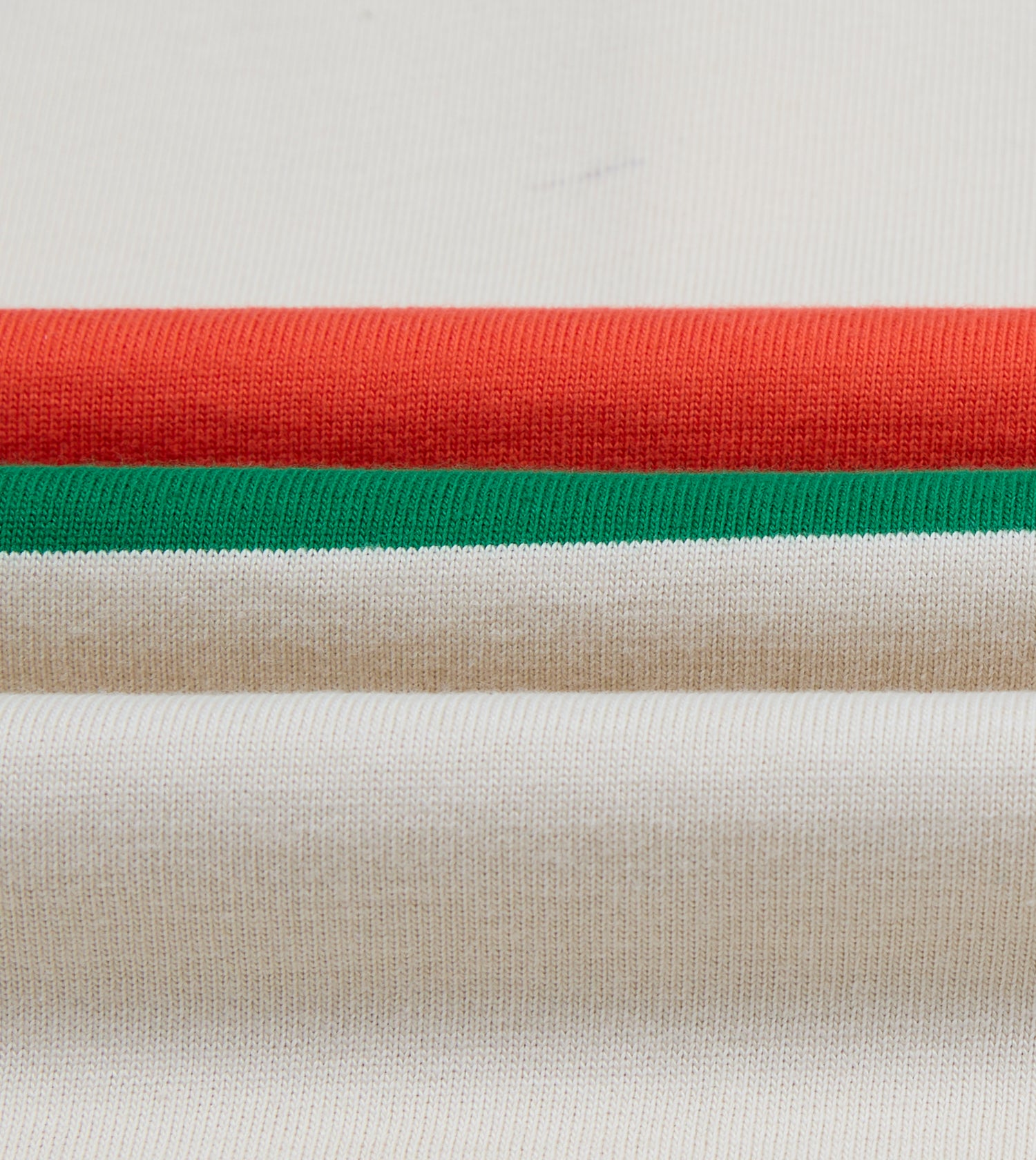 Ecru Multi Centre Stripe Cotton Rugby Shirt