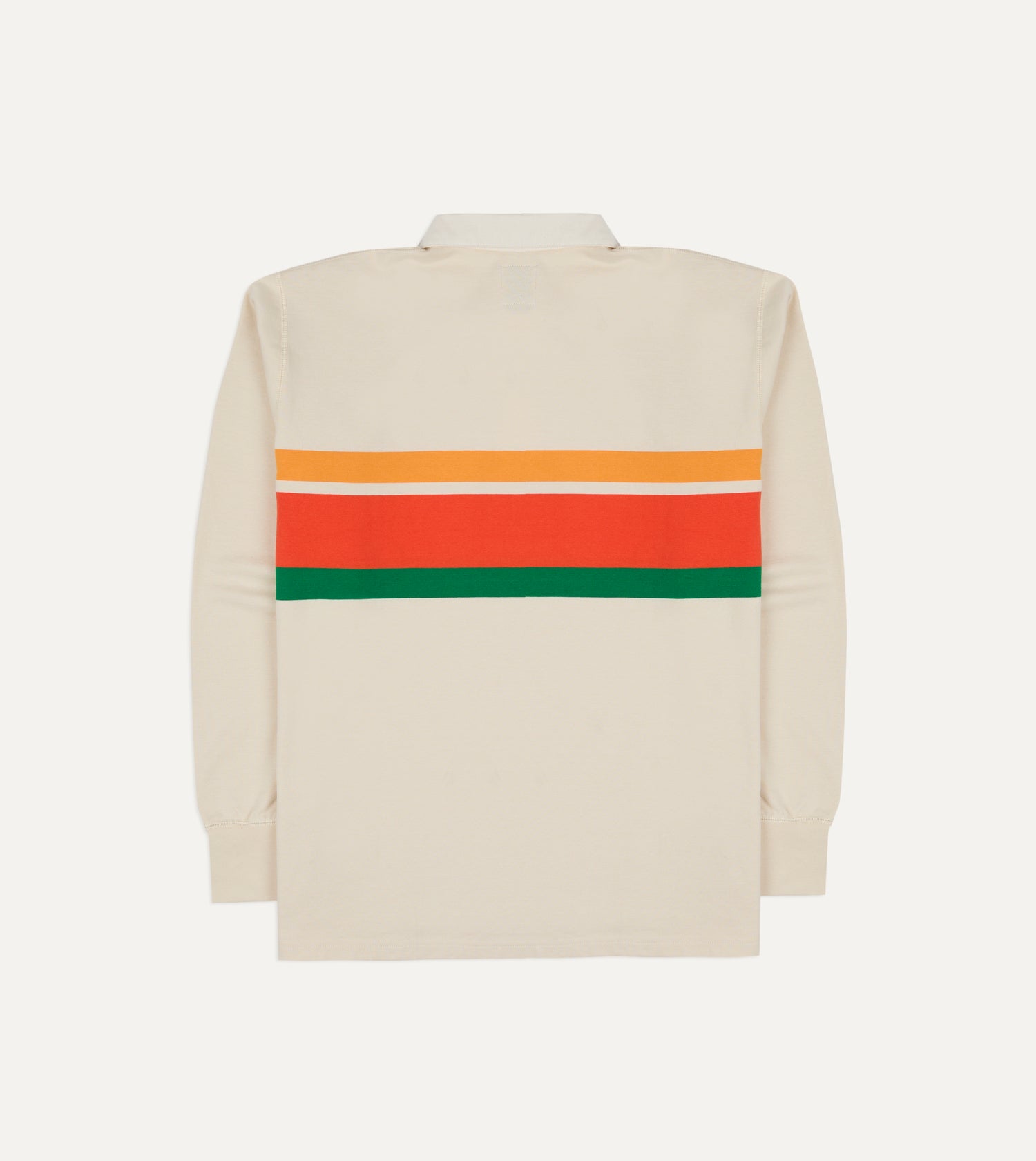 Ecru Multi Centre Stripe Cotton Rugby Shirt